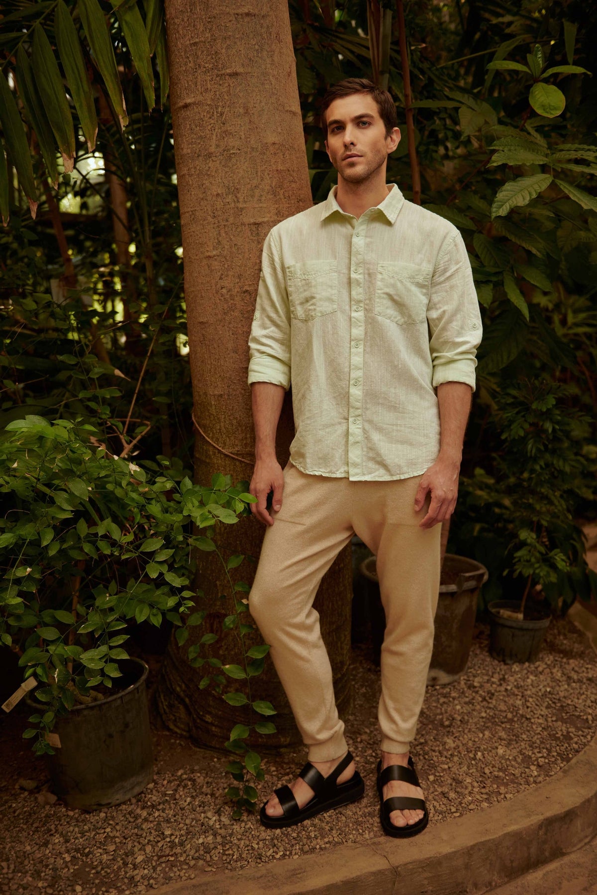 Men's Cashmere Jogger — Beige