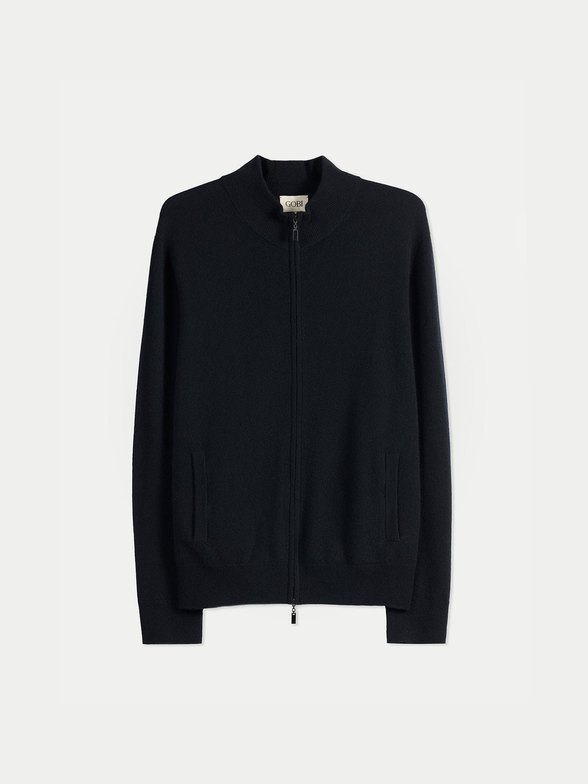Timeless Cashmere Full-zip Cardigan — Black