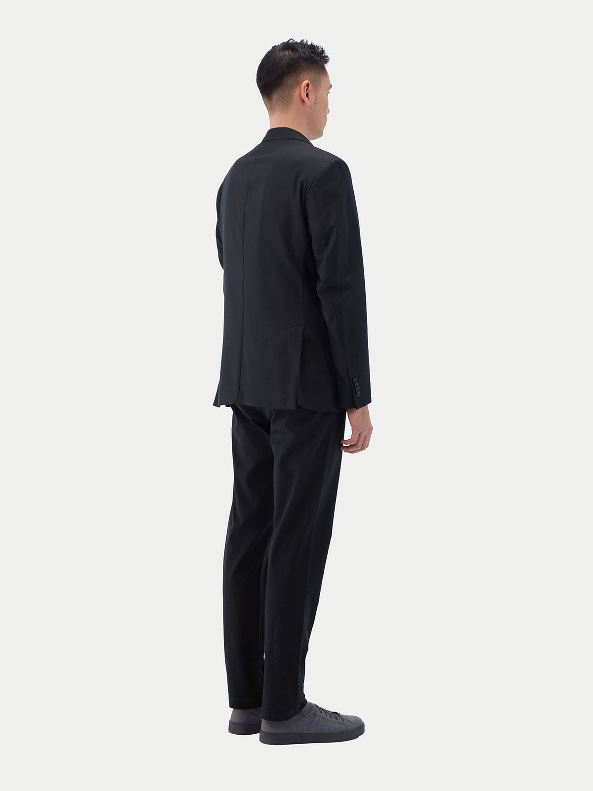 Men's Single-breasted Cashmere Blazer — Black