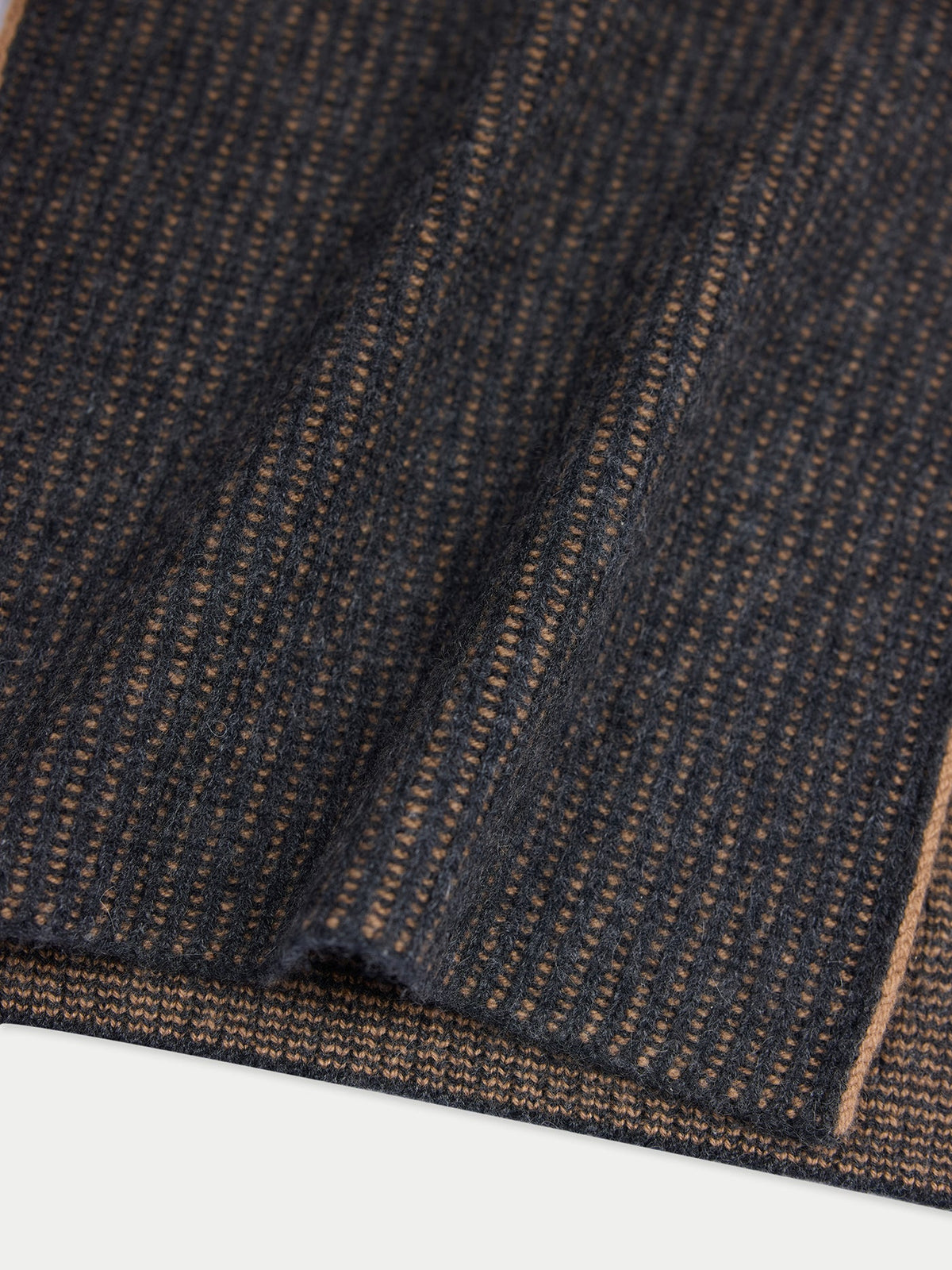Cashmere Reversible Scarf — Charcoal