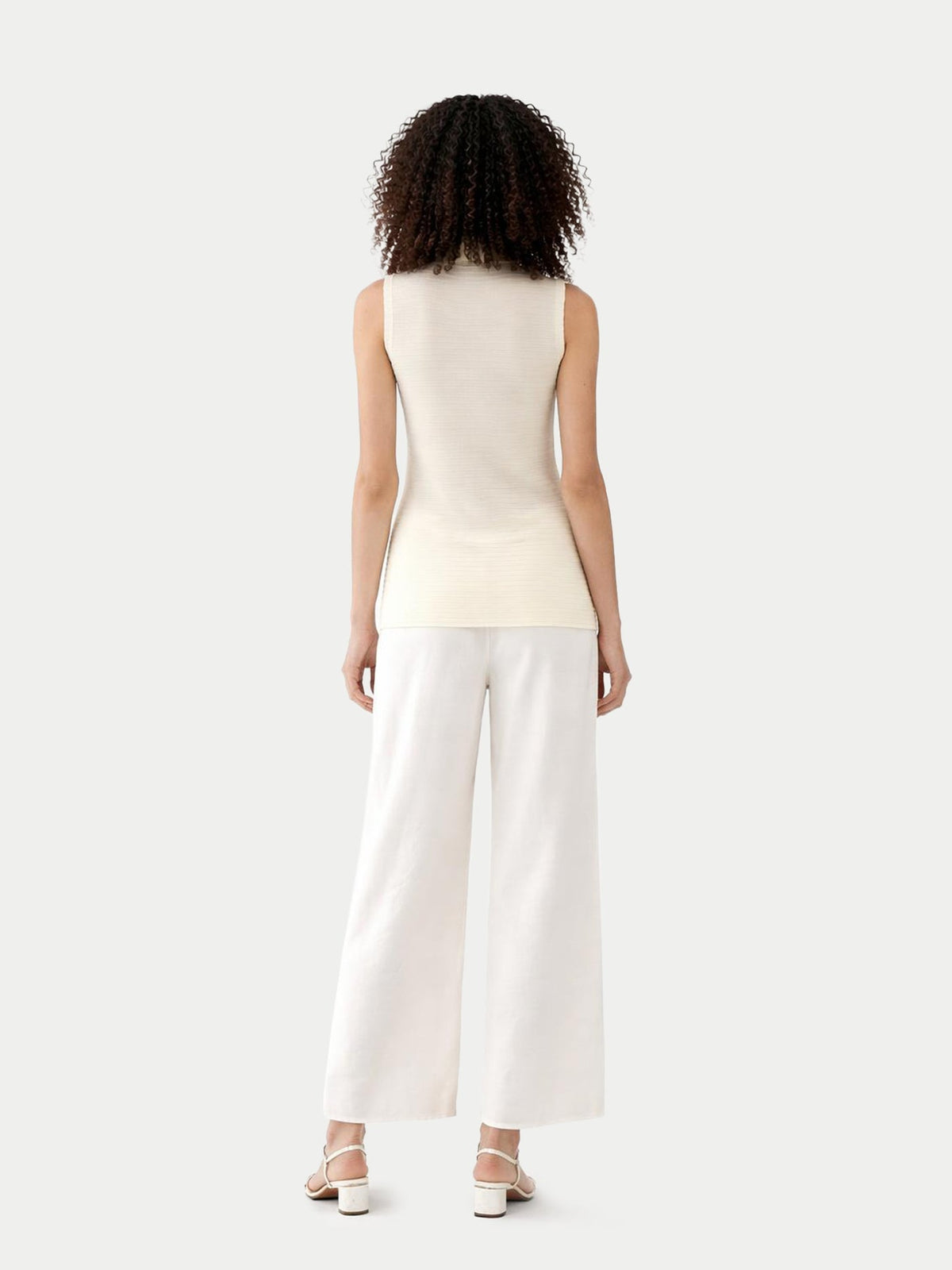 Lightweight Cashmere Silk Turtleneck — Cream White