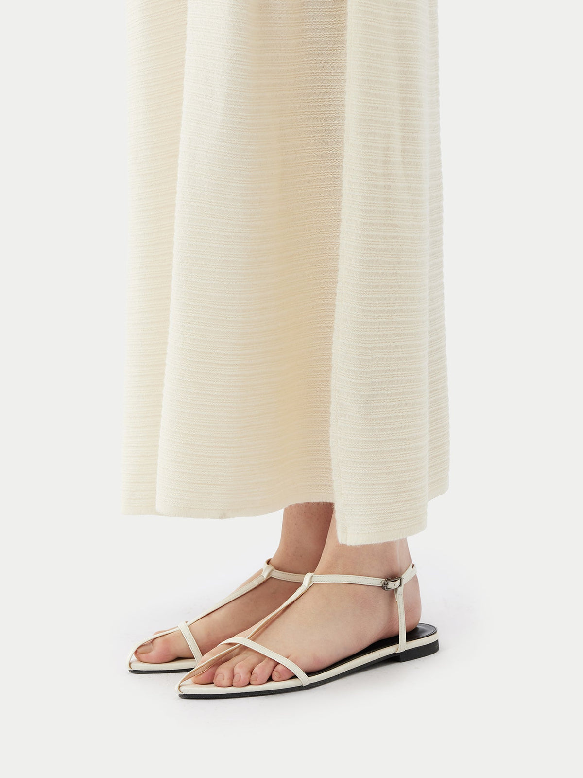 Lightweight Cashmere Silk Dress — Cream White