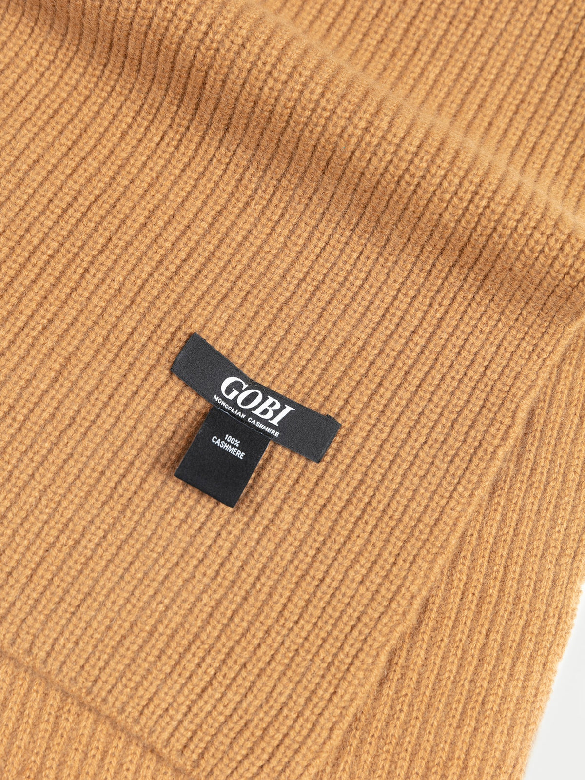 Fisherman Knit Scarf — Golden Brown