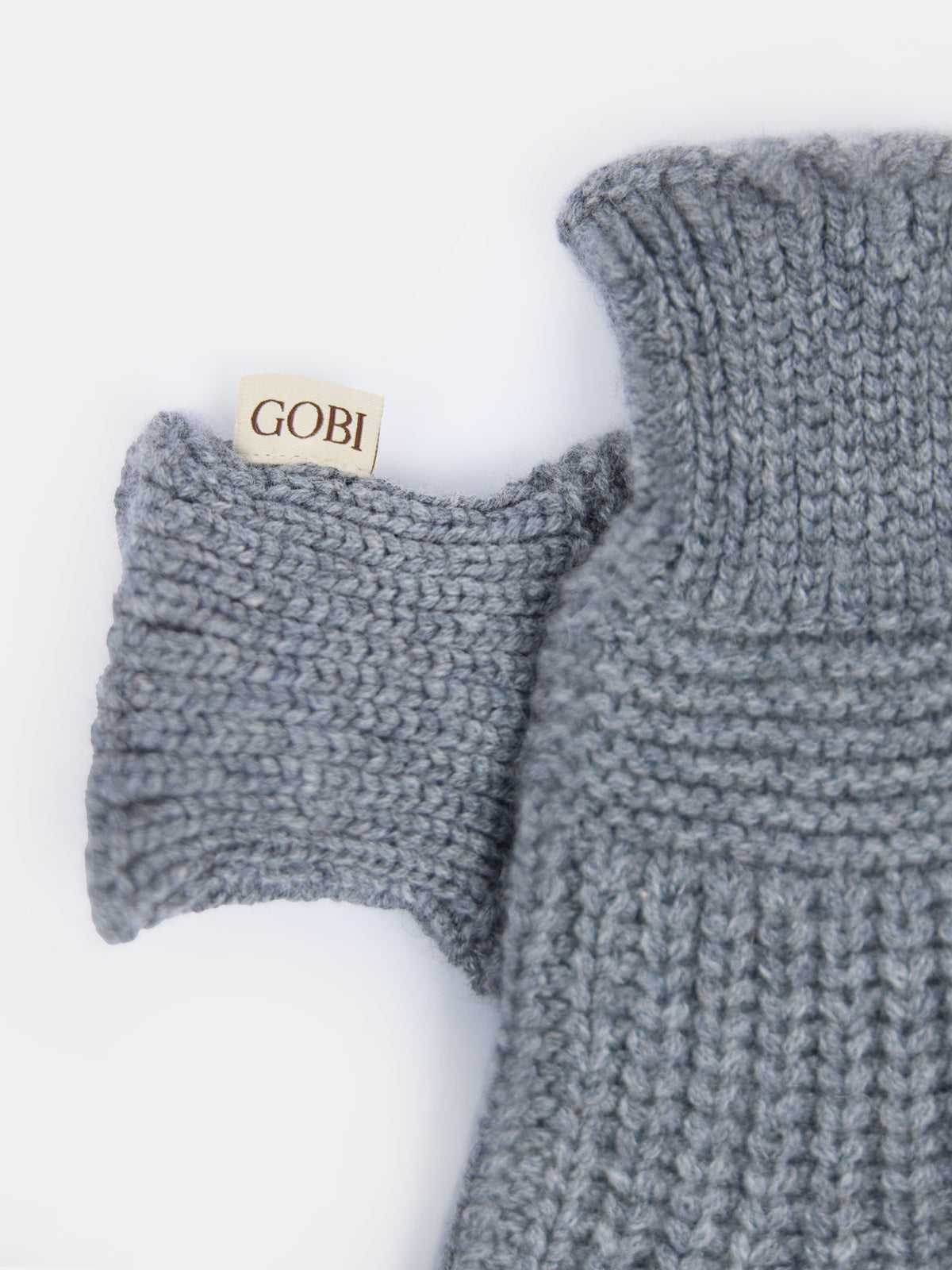 Rib-knit Cashmere Gloves — Gray