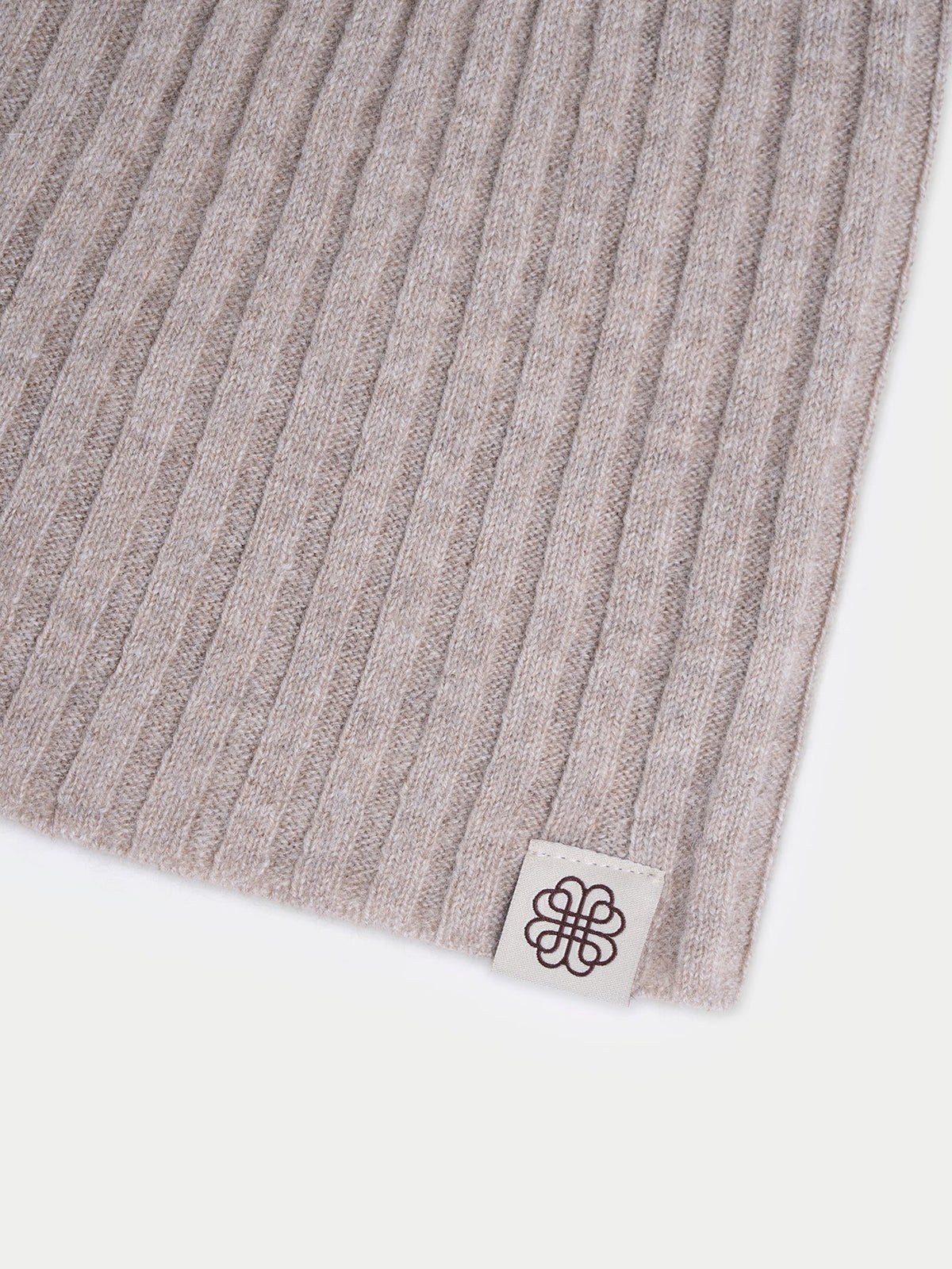 Cashmere Rib Knit Hat — Muted Taupe