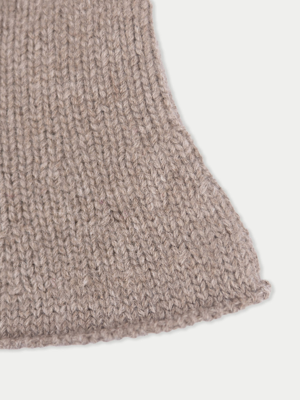 Elegant Felted Bucket Hat — Taupe