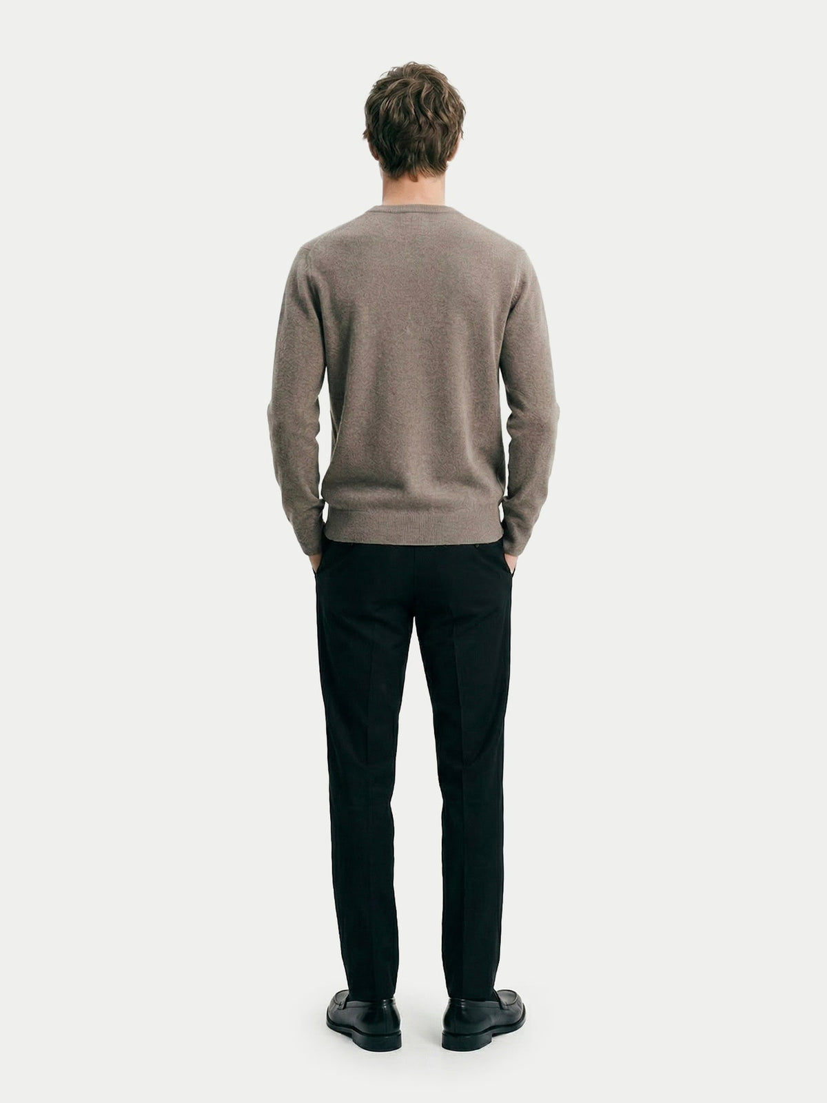 Timeless Crewneck Cashmere Sweater — Taupe