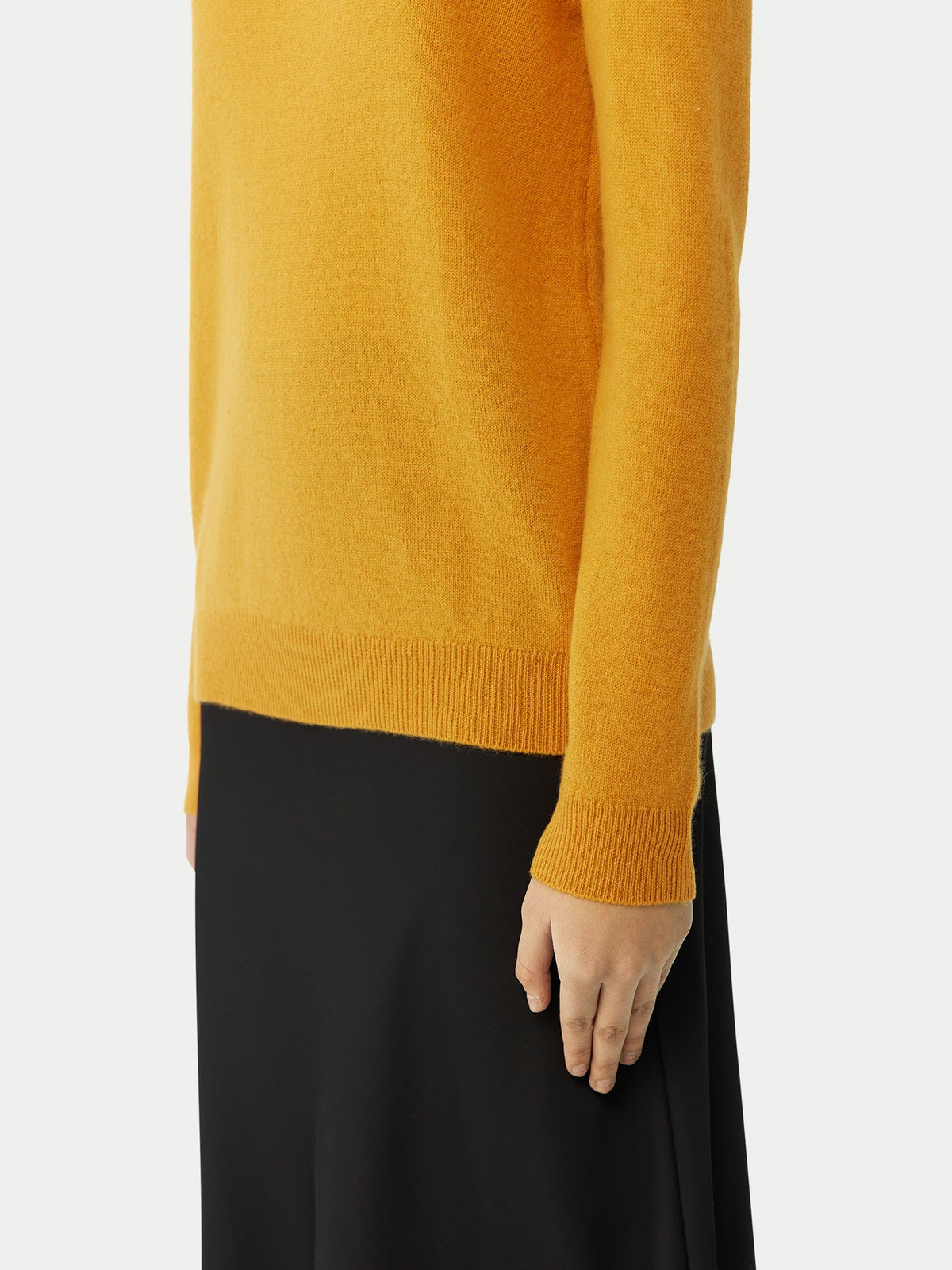 Cashmere Hat & Sweater Set — Amber Yellow