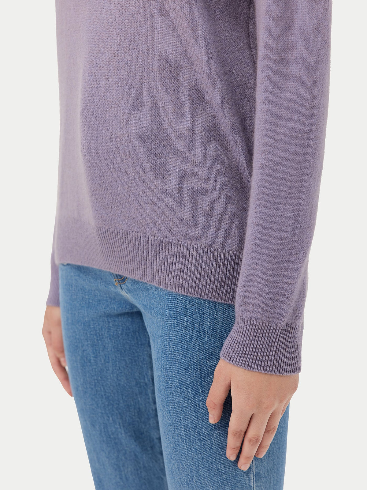 Cashmere Hat & Sweater Set — Ash Purple