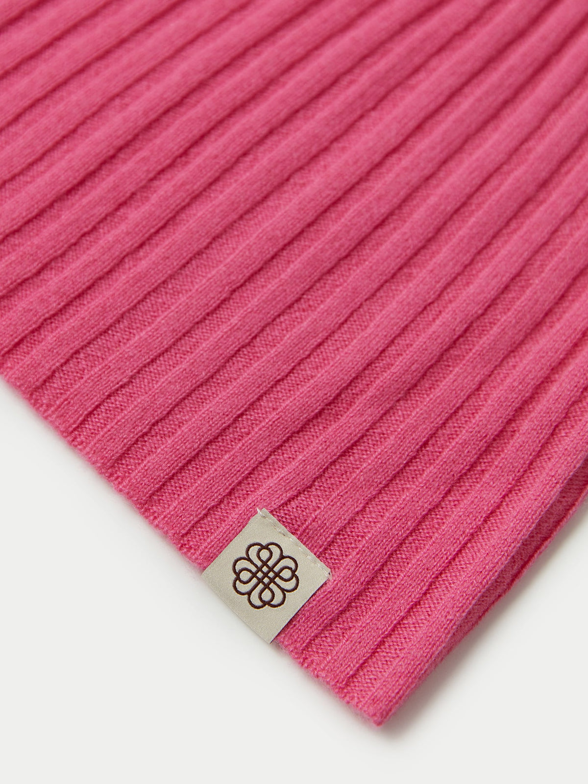 Cashmere Rib Knit Hat — Aurora Pink