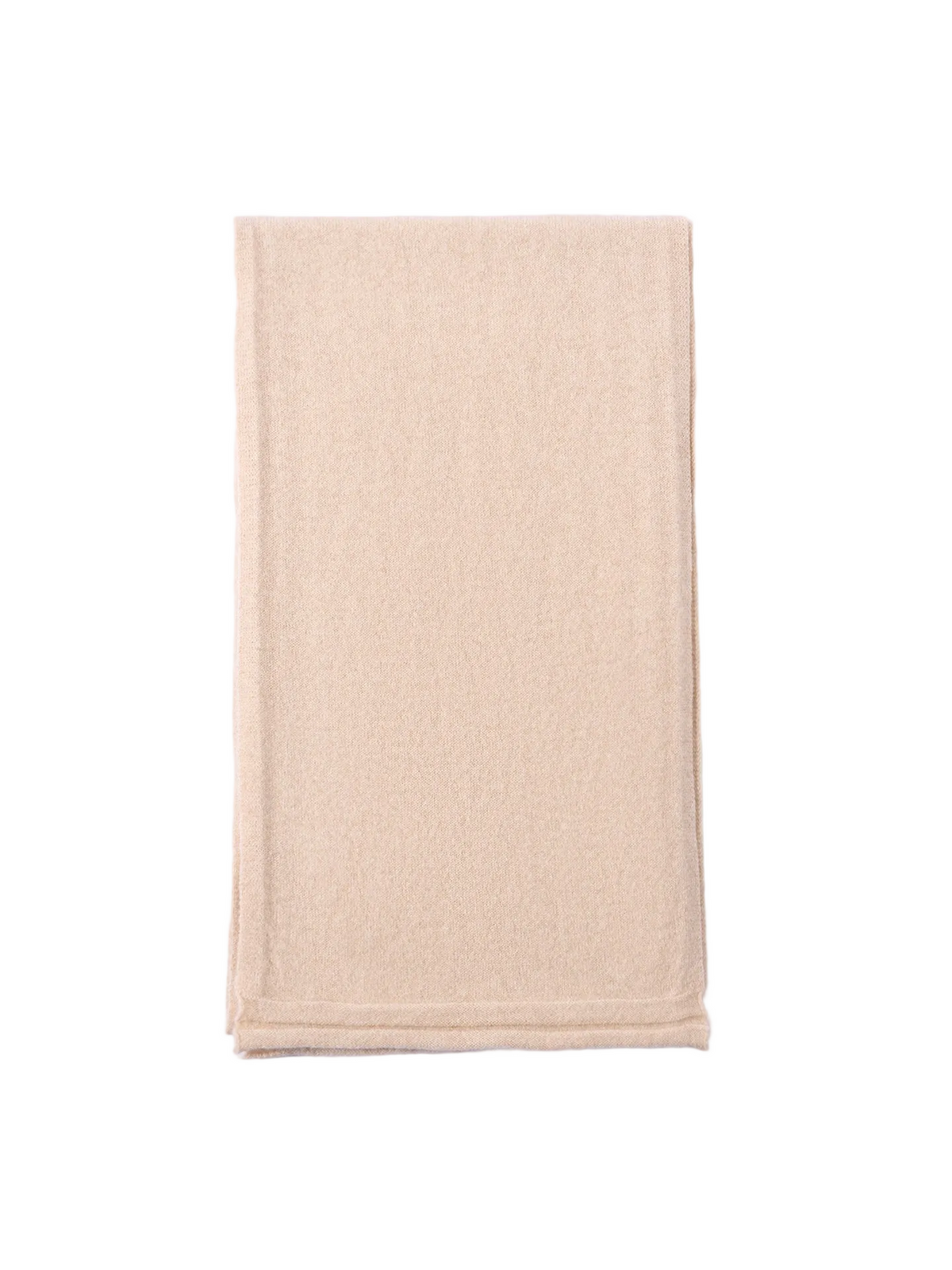 Cashmere Jersey Knit Scarf — Beige
