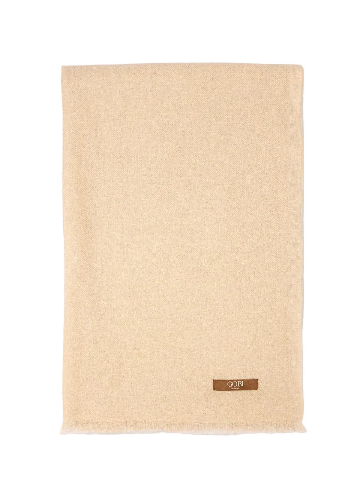 Lightweight Cashmere Woven Scarf — Beige