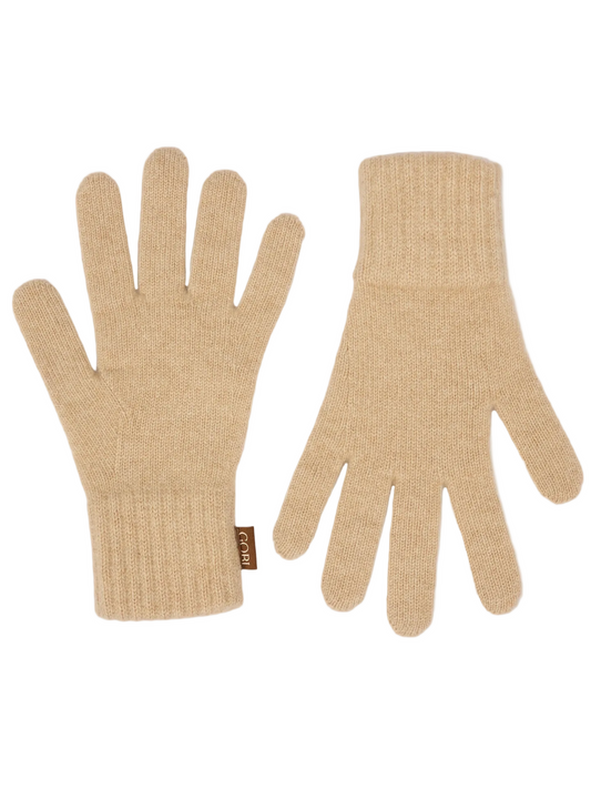 Essential Knit Cashmere Gloves — Beige