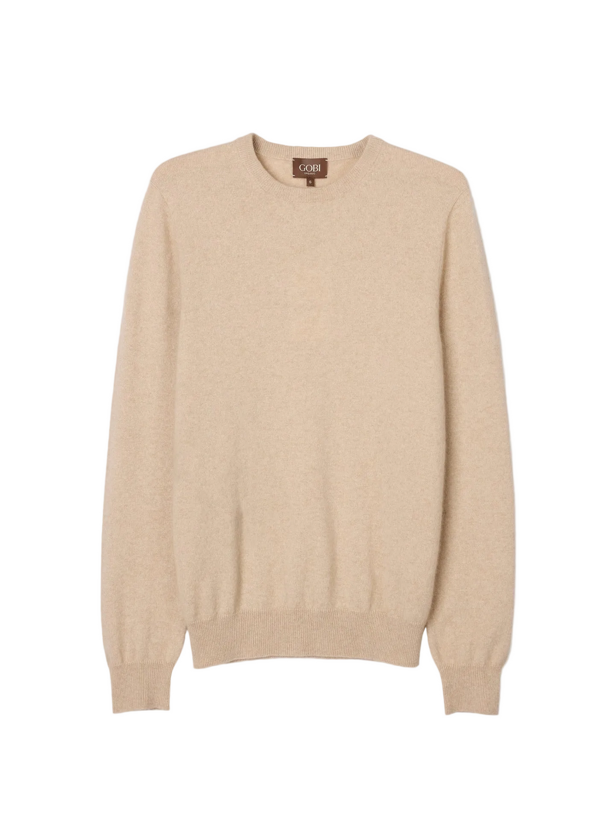 Essential Crewneck Cashmere Sweater — Beige