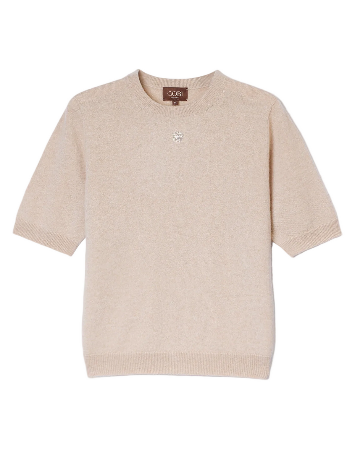 Women's Cashmere Elbow-sleeve Sweater — Beige