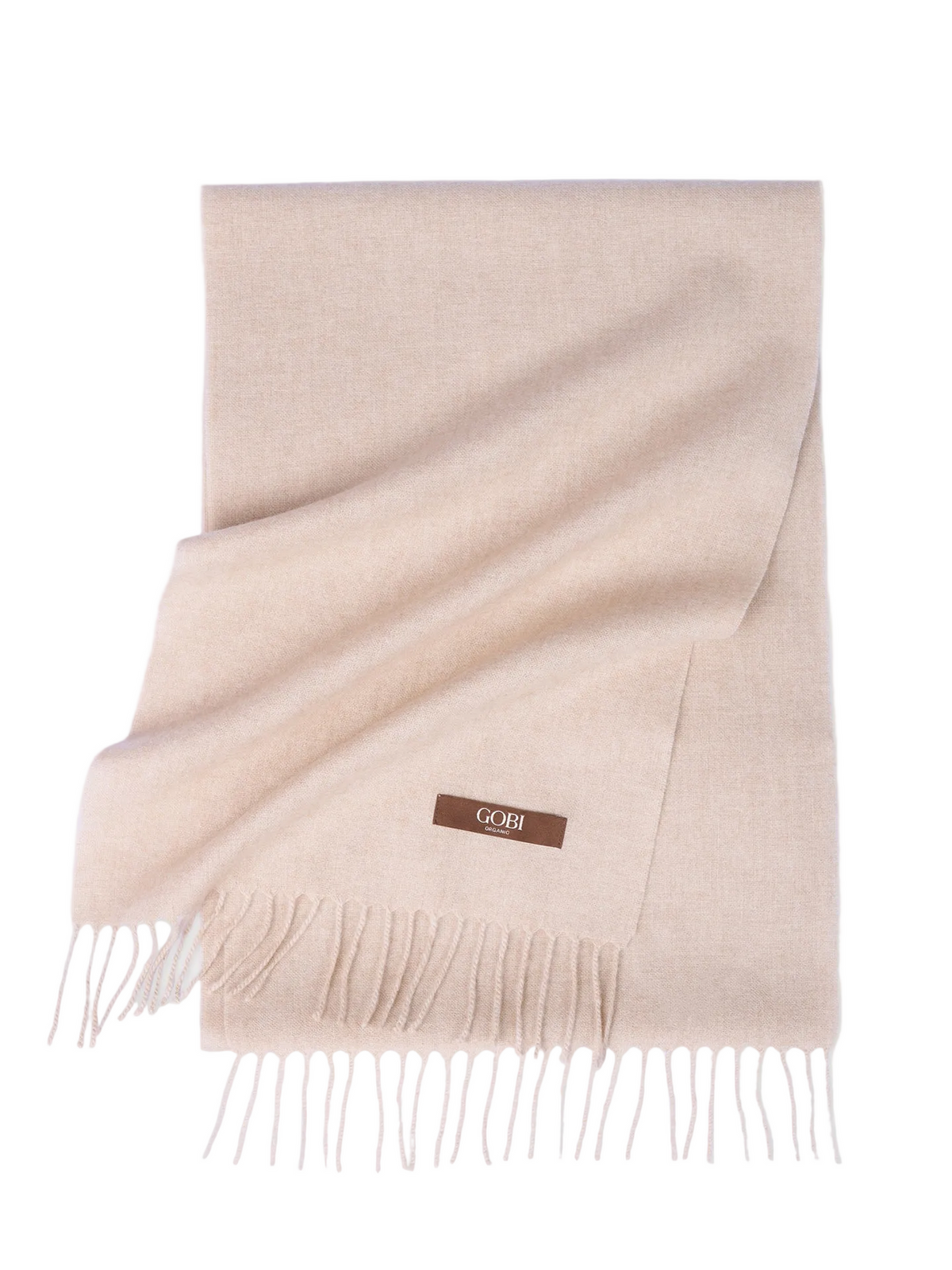 Cashmere Woven Scarf — Beige