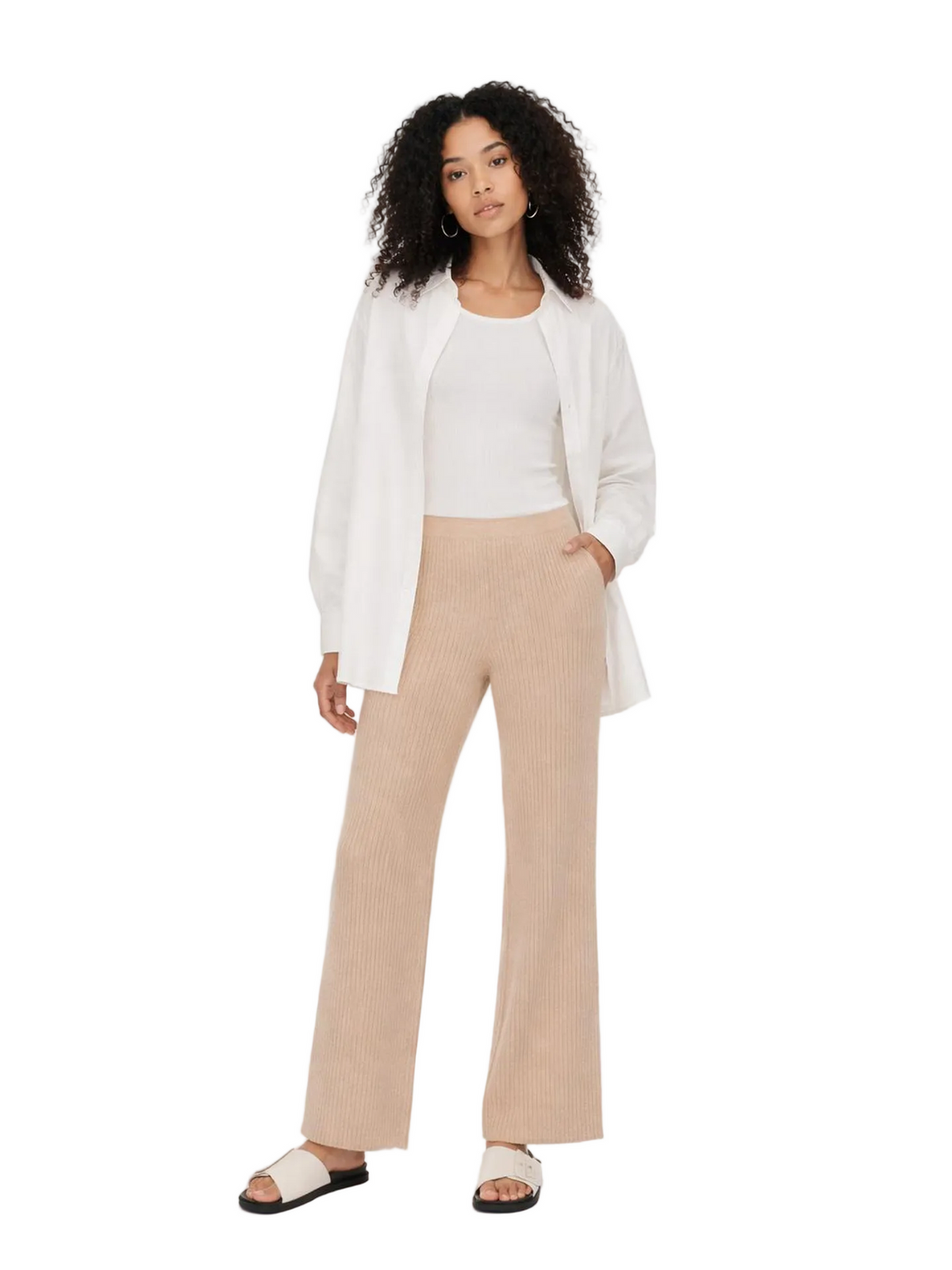 Cashmere Pants — Beige