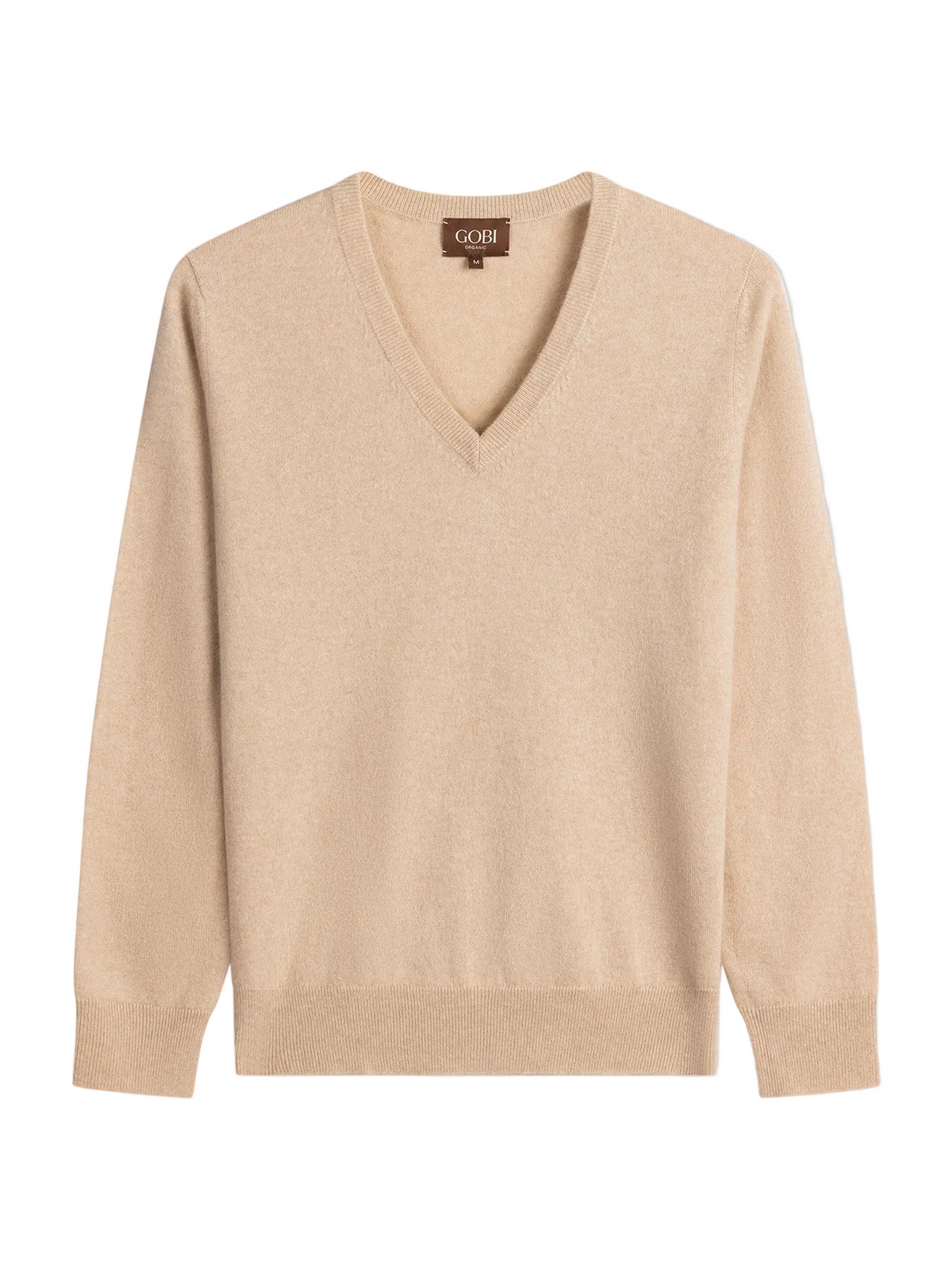 Timeless Cashmere V-neck Sweater — Beige