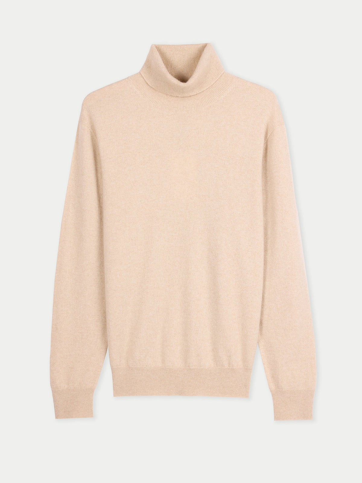 Timeless Turtleneck Cashmere Sweater — Beige