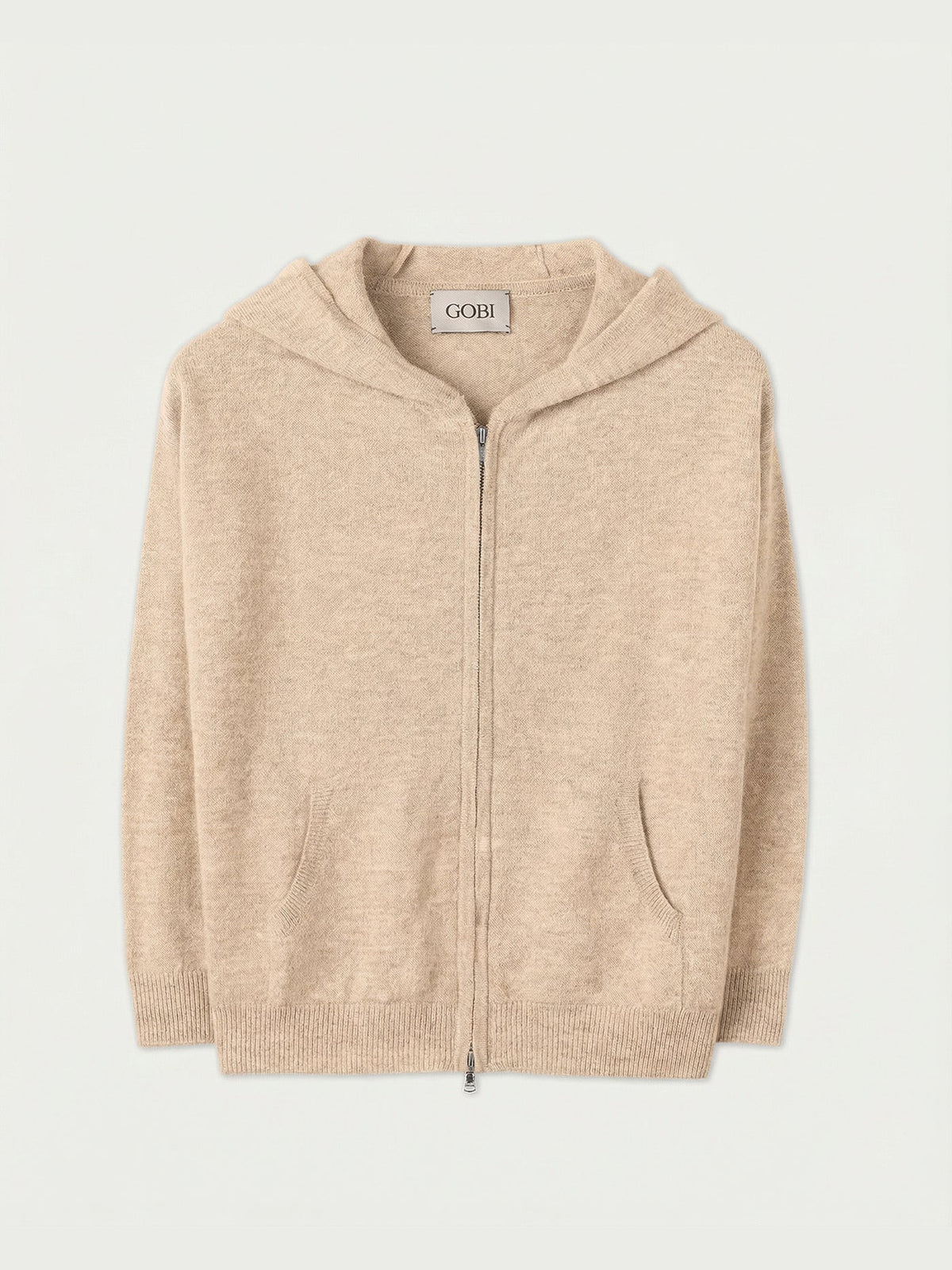 Kids Zipper Hoodie — Beige