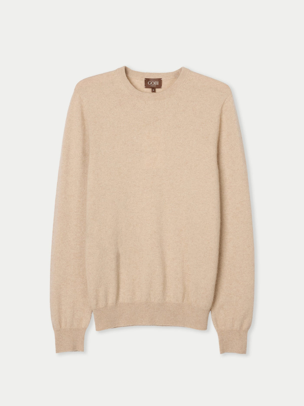 Essential Crewneck Cashmere Sweater — Beige