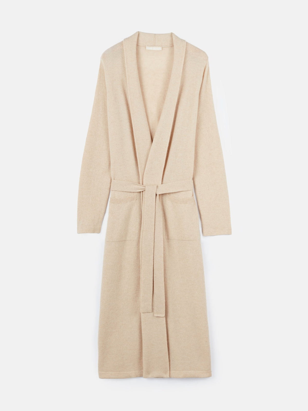Natural Color Long Cashmere Robe — Beige