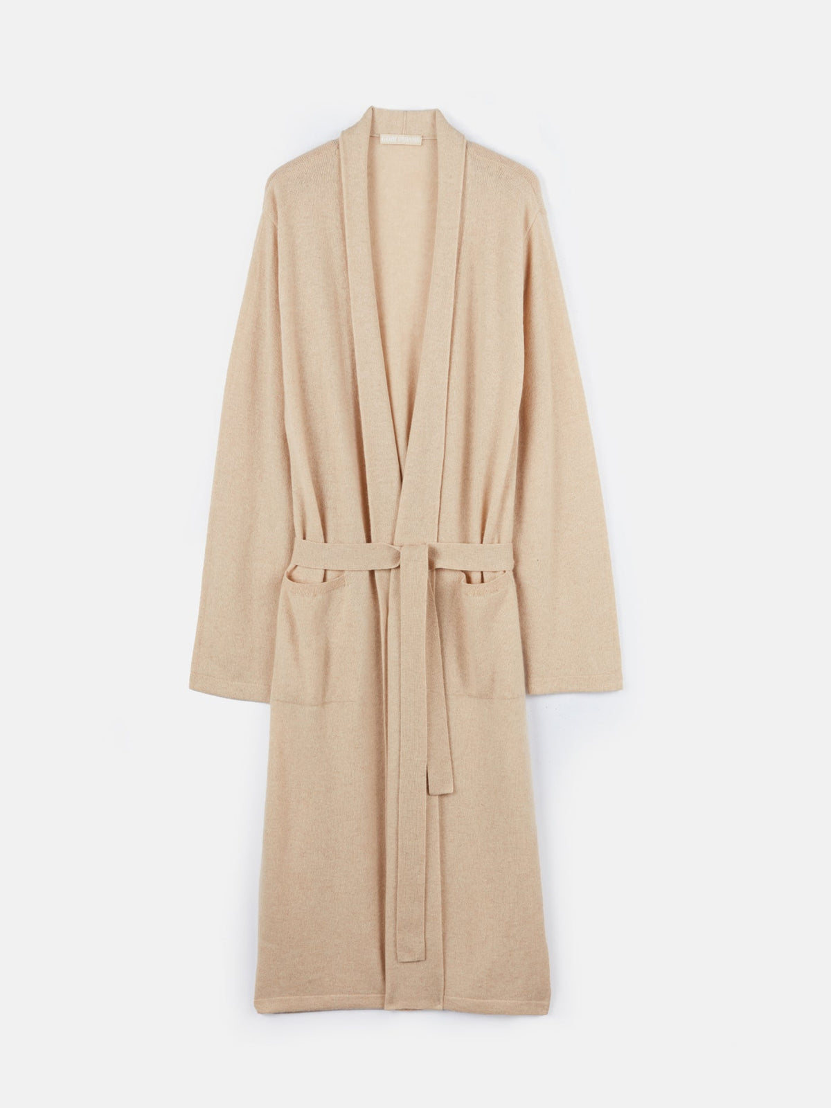 Natural Color Men's Cashmere Robe — Beige