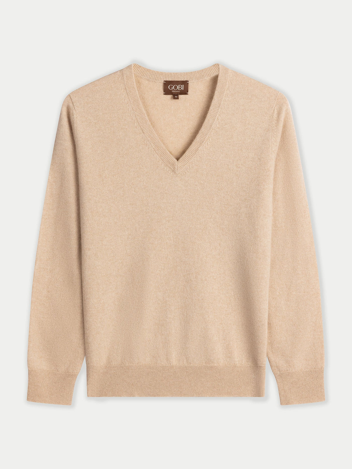 Timeless Cashmere V-neck Sweater — Beige