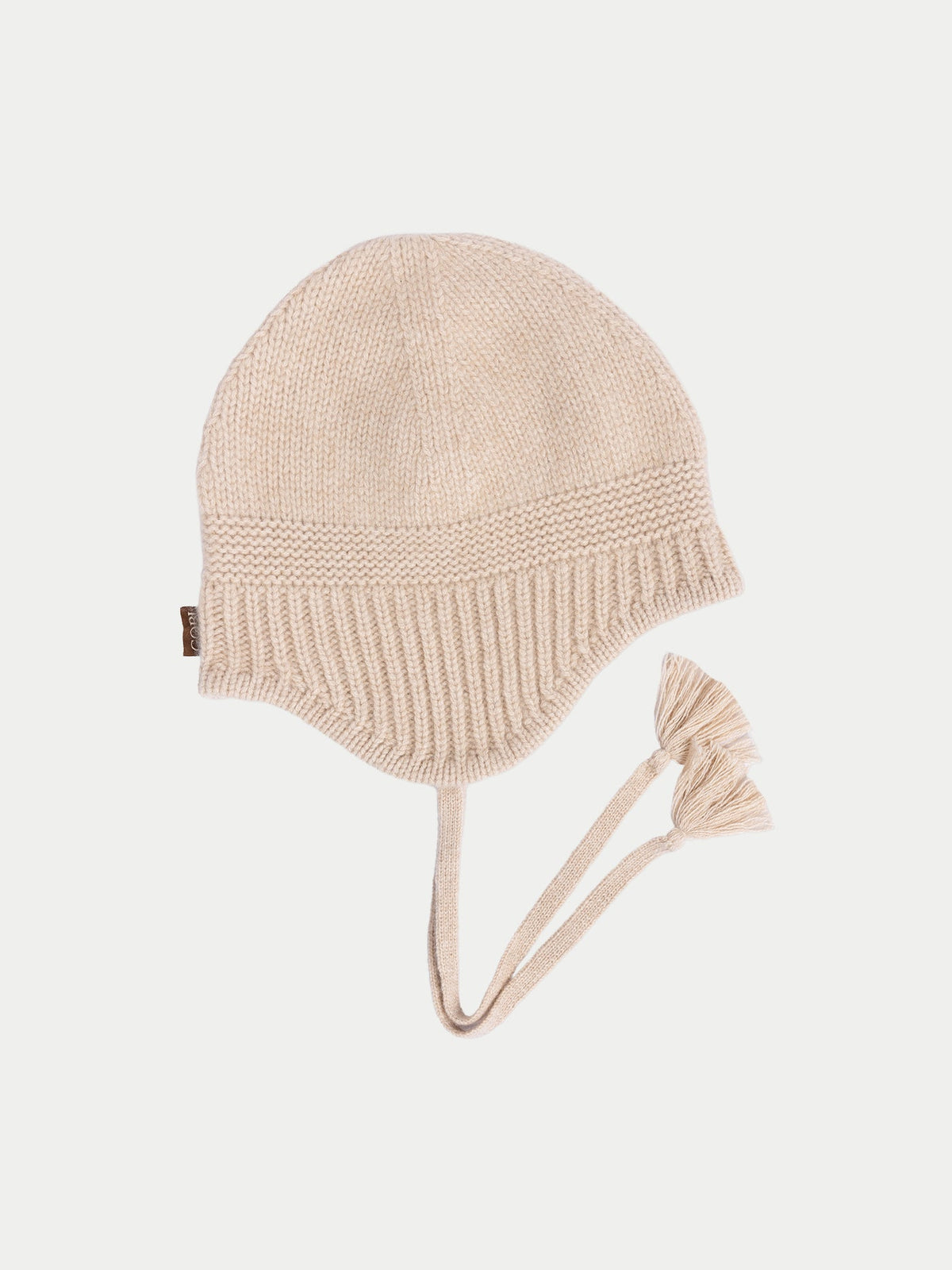 Ultimate Warmth Knit Tie Hat — Beige