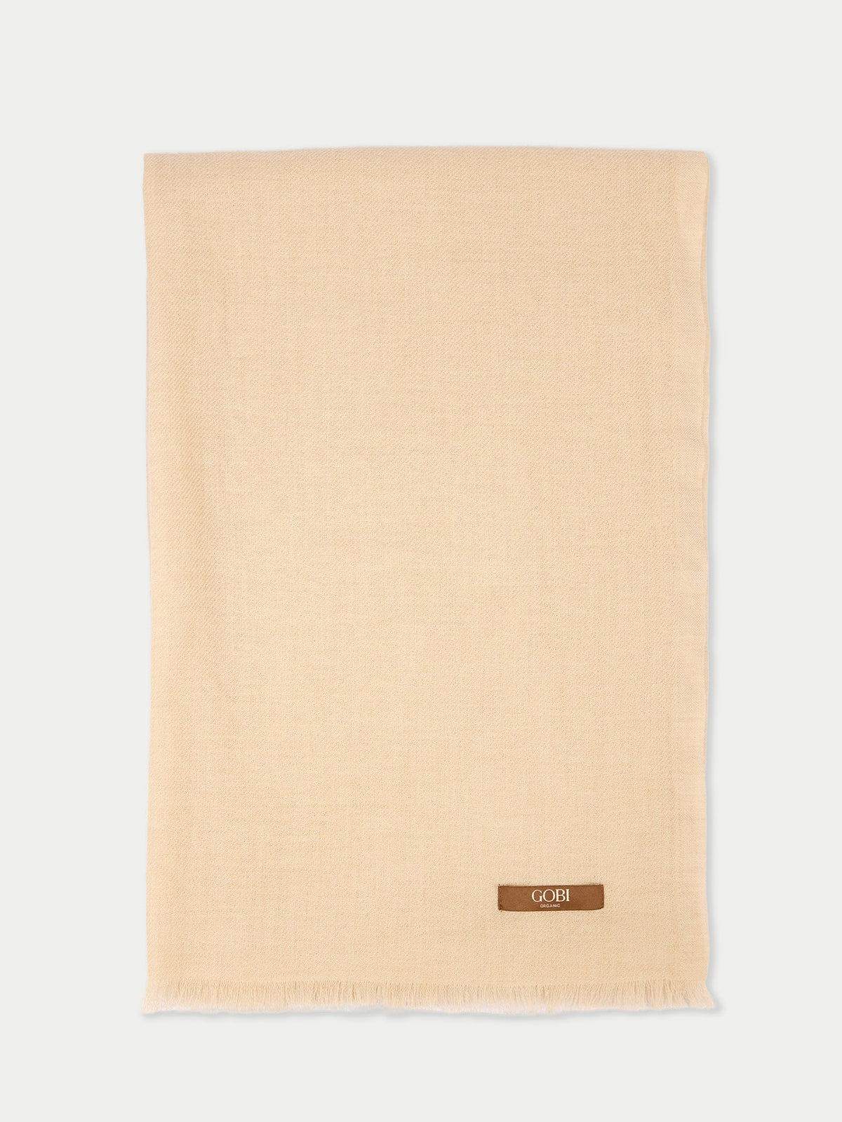 Lightweight Cashmere Woven Scarf — Beige