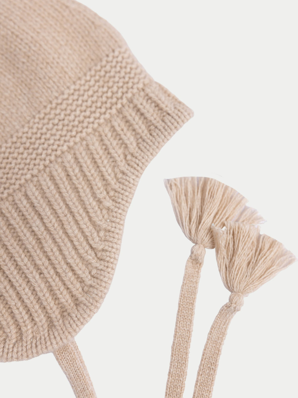 Ultimate Warmth Knit Tie Hat — Beige