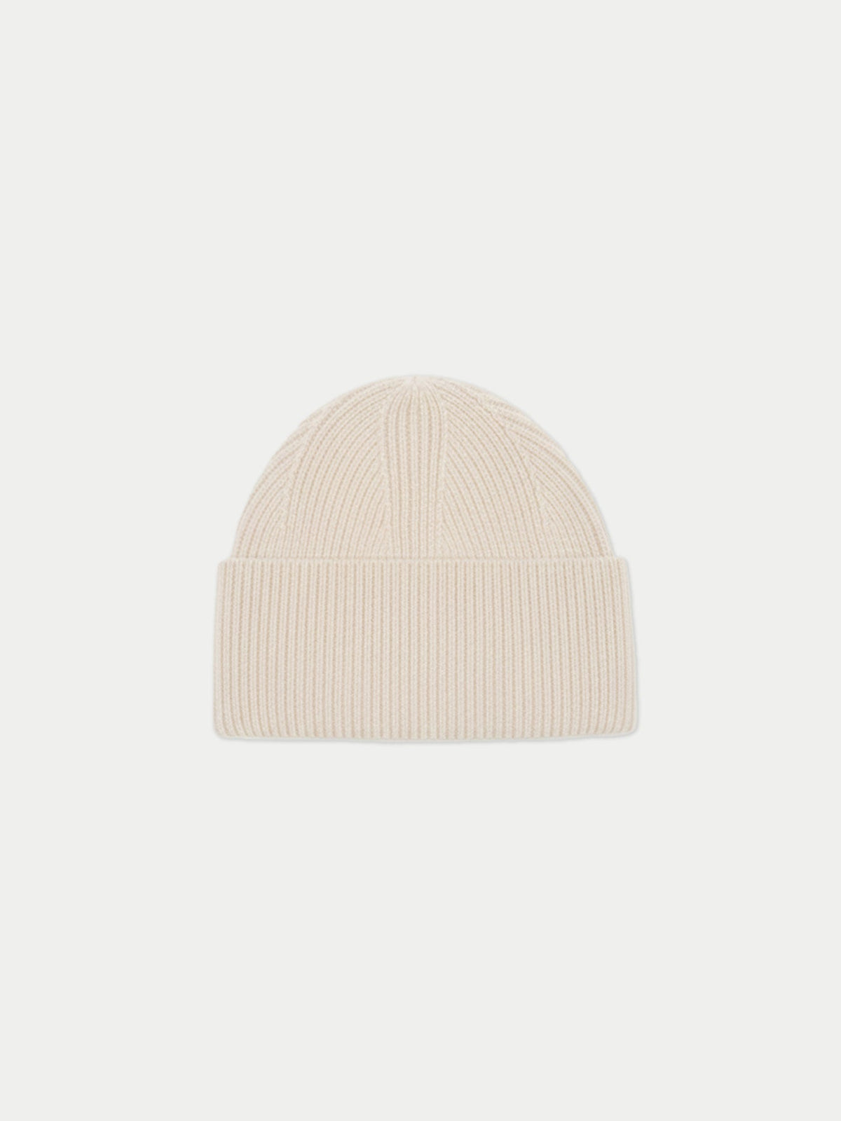 Ribbed Chunky Beanie — Beige