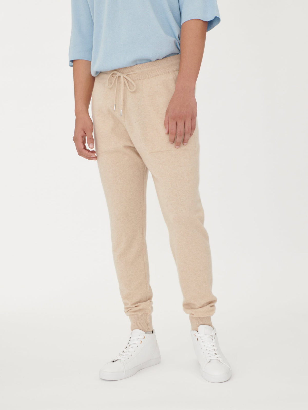 Men's Cashmere Jogger — Beige