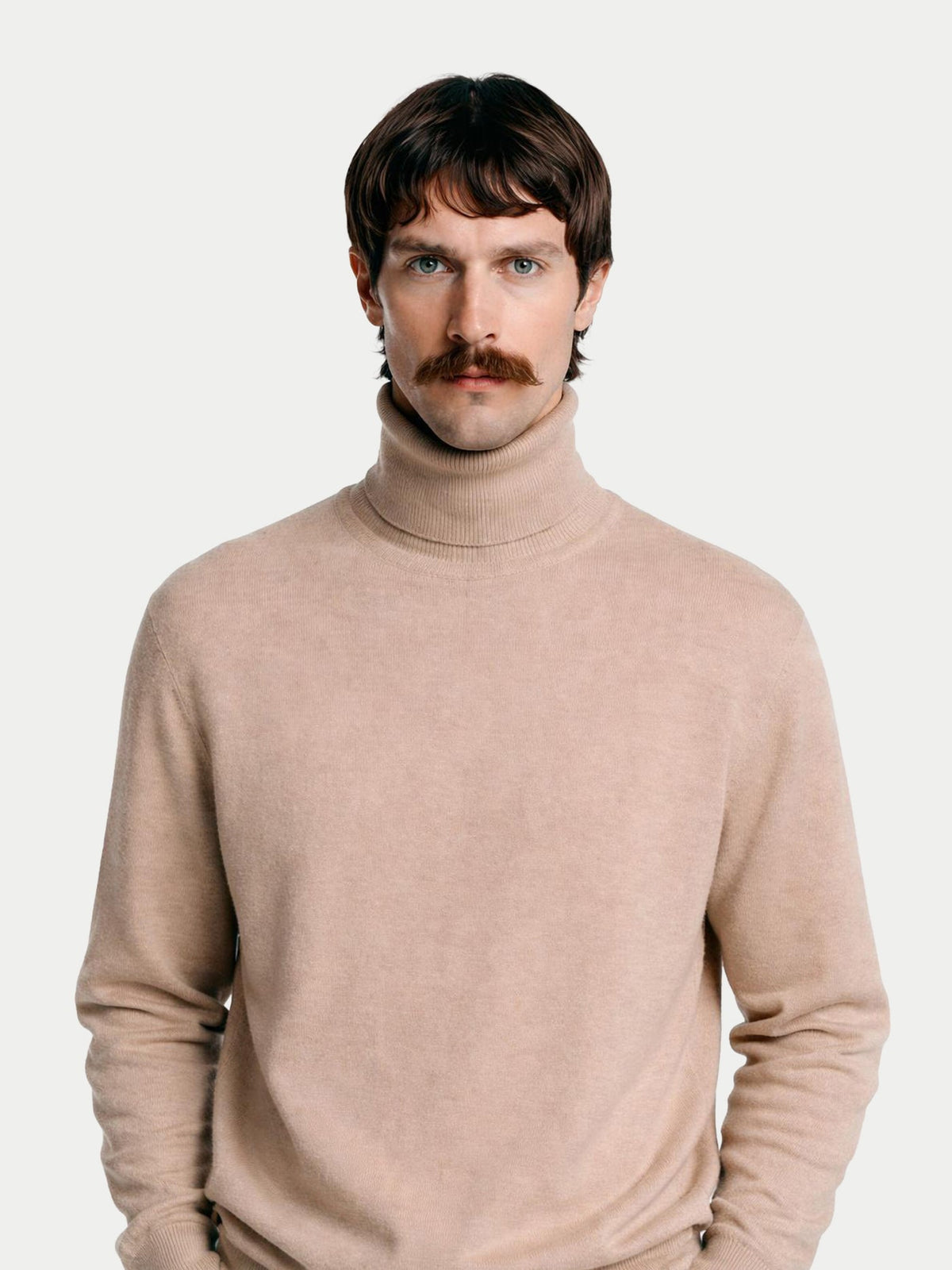 Timeless Turtleneck Cashmere Sweater — Beige