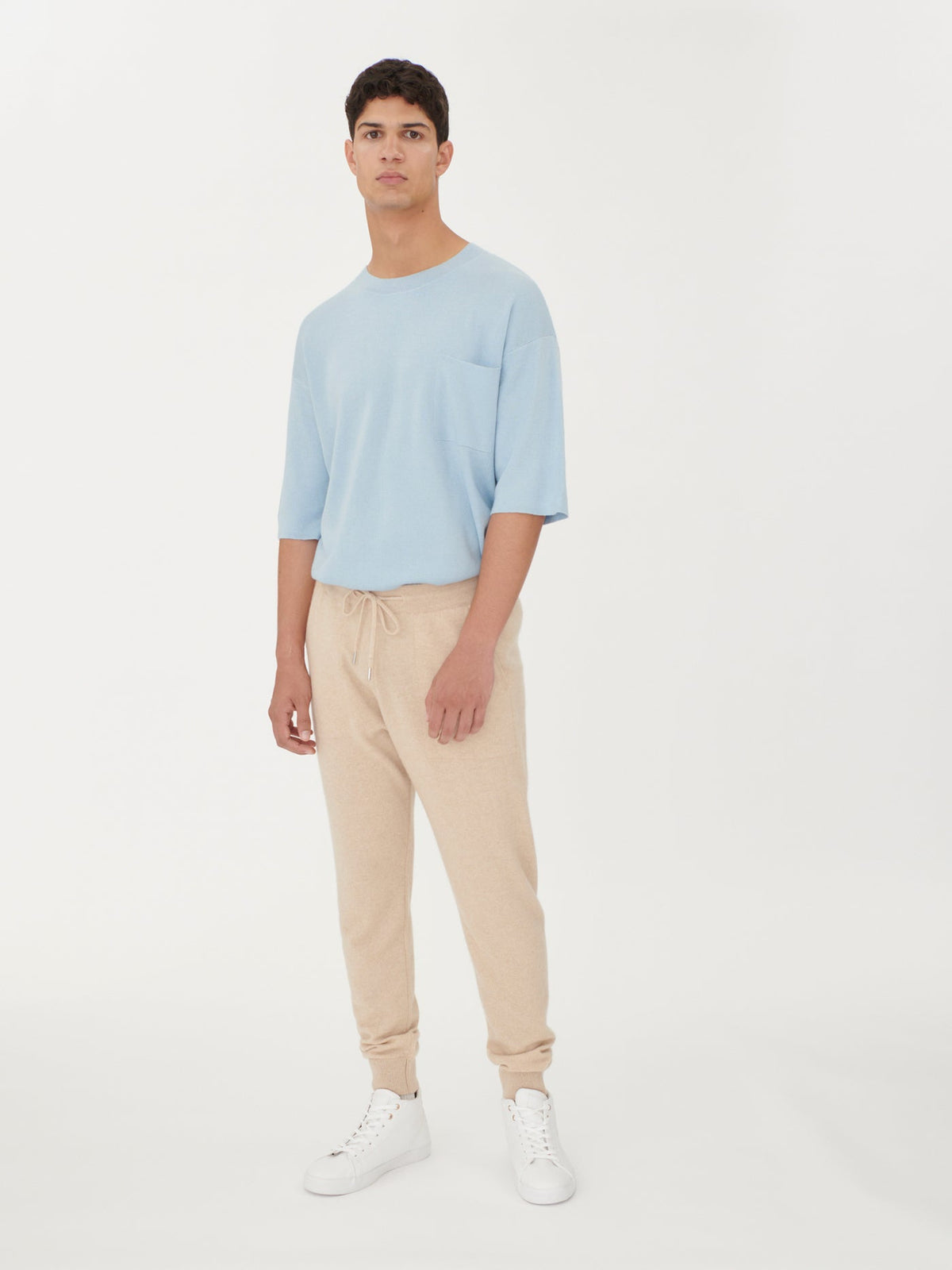 Men's Cashmere Jogger — Beige