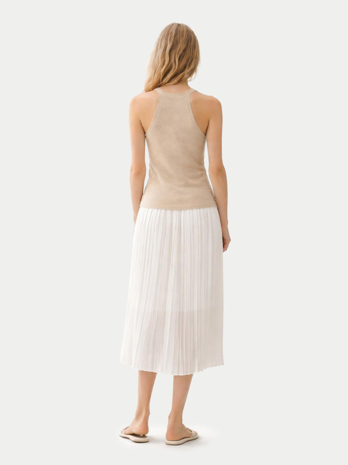 Natural Color Cashmere Top — Beige