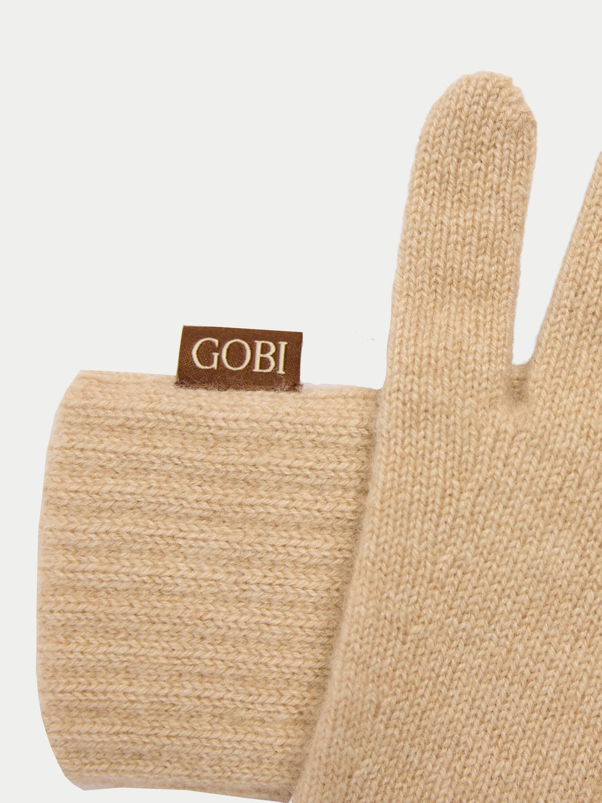 Essential Knit Cashmere Gloves — Beige