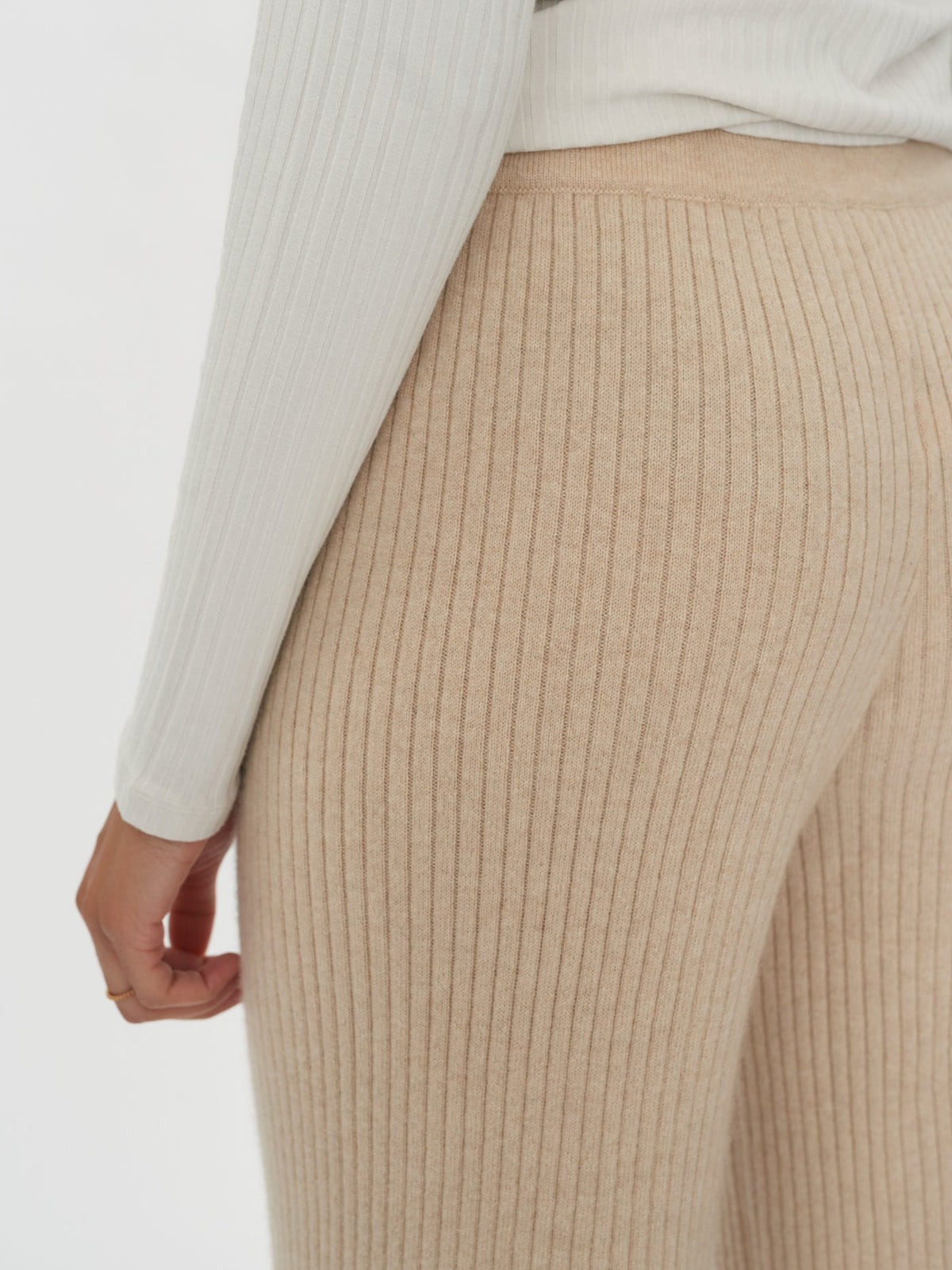 Cashmere Pants — Beige