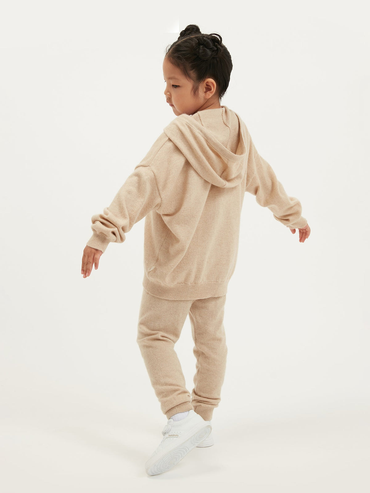 Natural Color Cashmere Knit Baby Pants — Beige