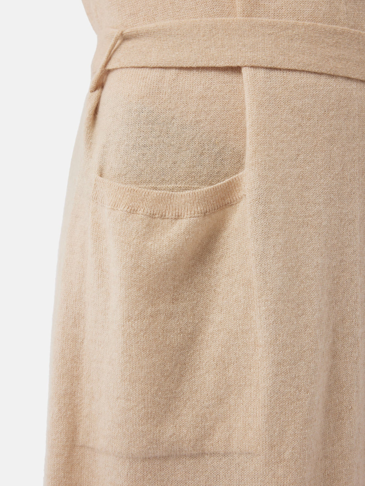Natural Color Men's Cashmere Robe — Beige