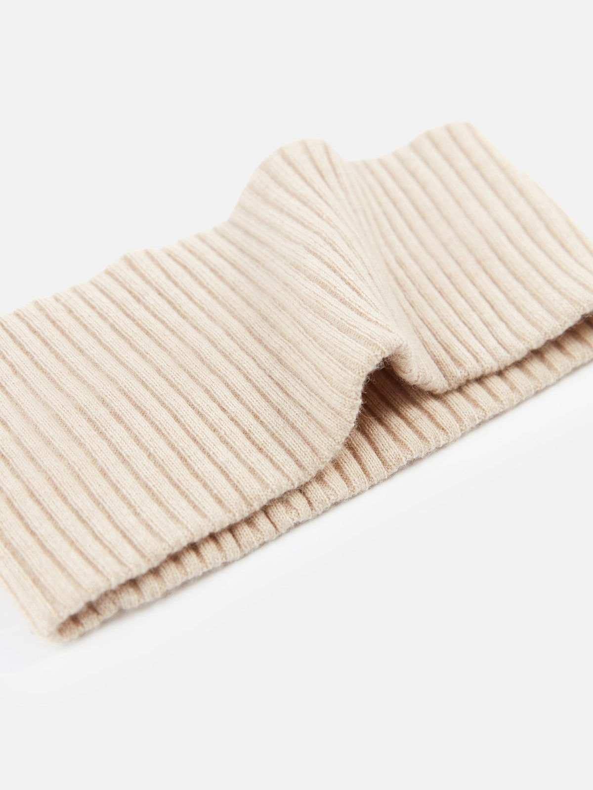 Natural Color Responsible Cashmere Headband — Beige