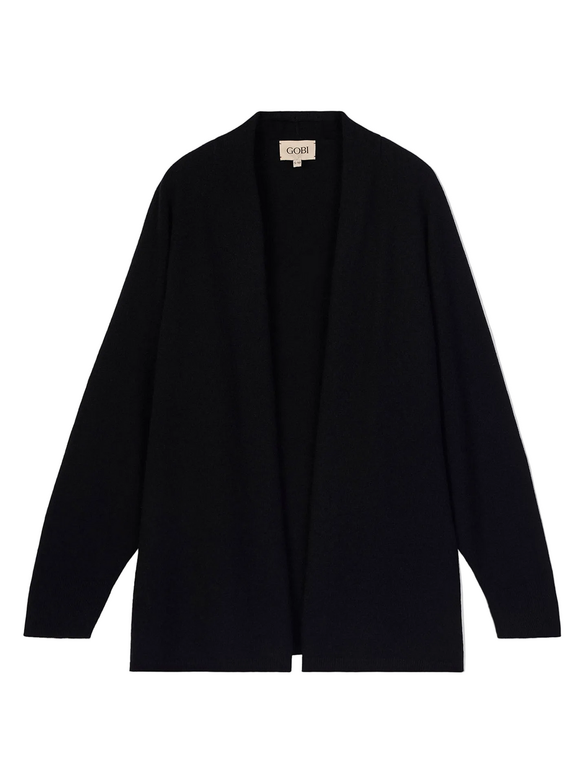 Cashmere Open-front Cardigan — Black