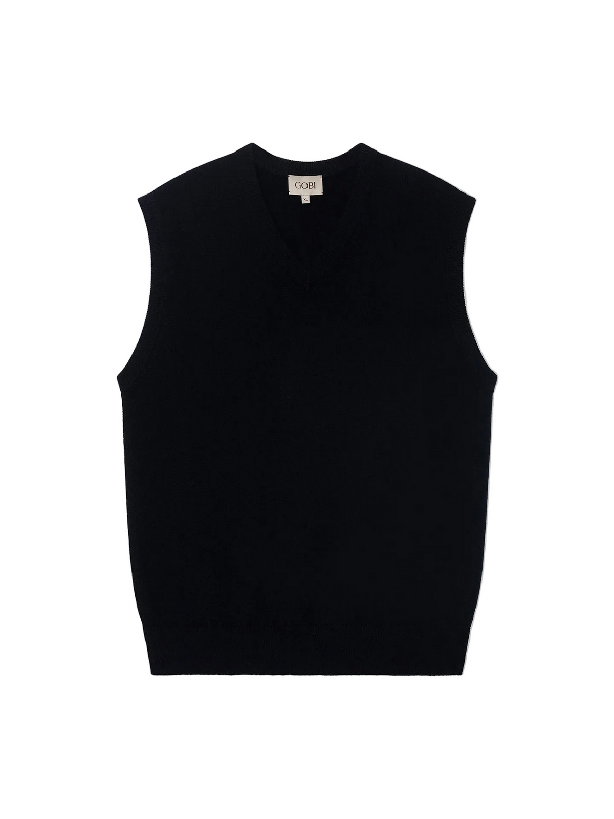 Timeless V-neck Cashmere Vest — Black
