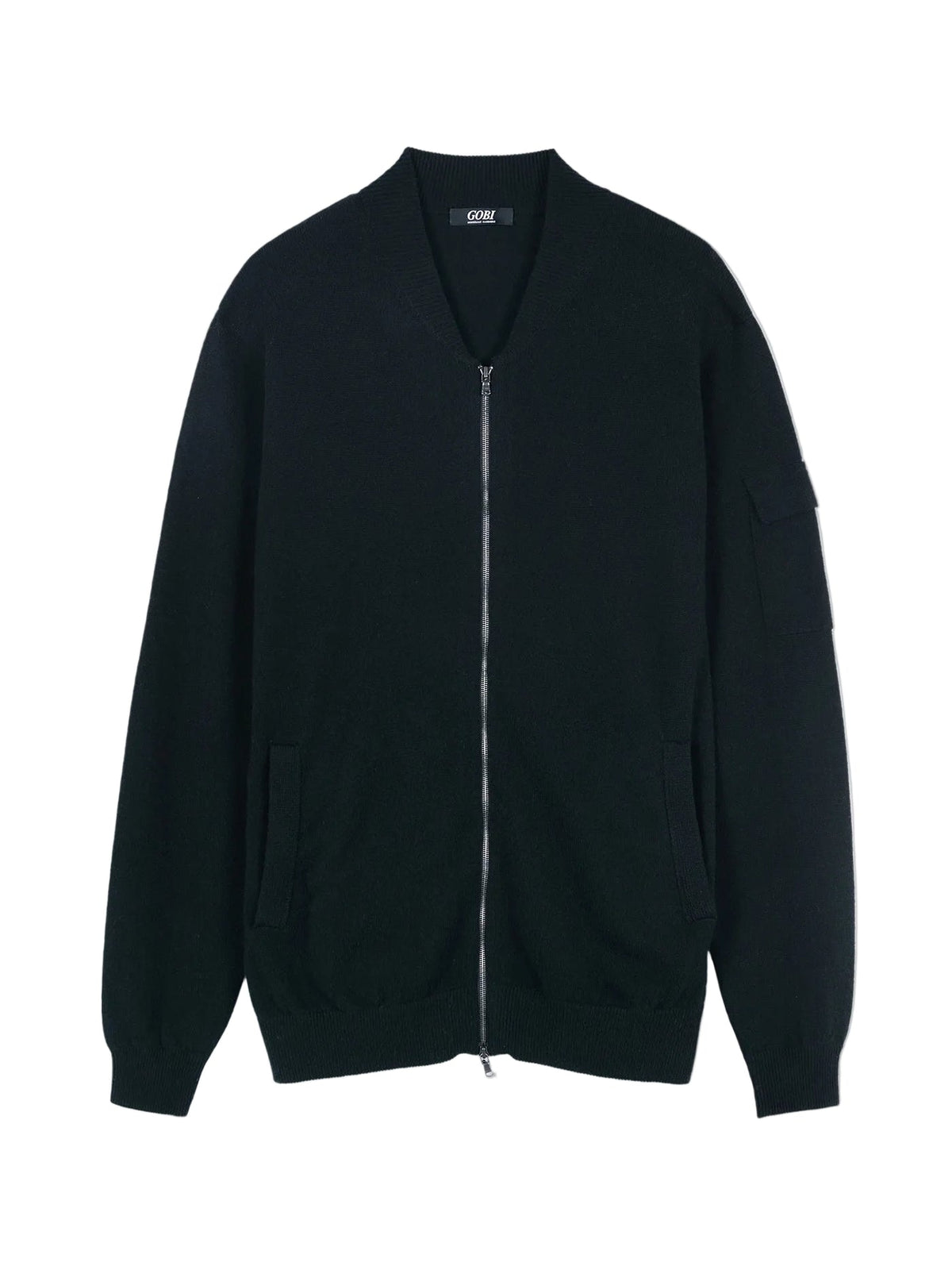 Cashmere Bomber — Black
