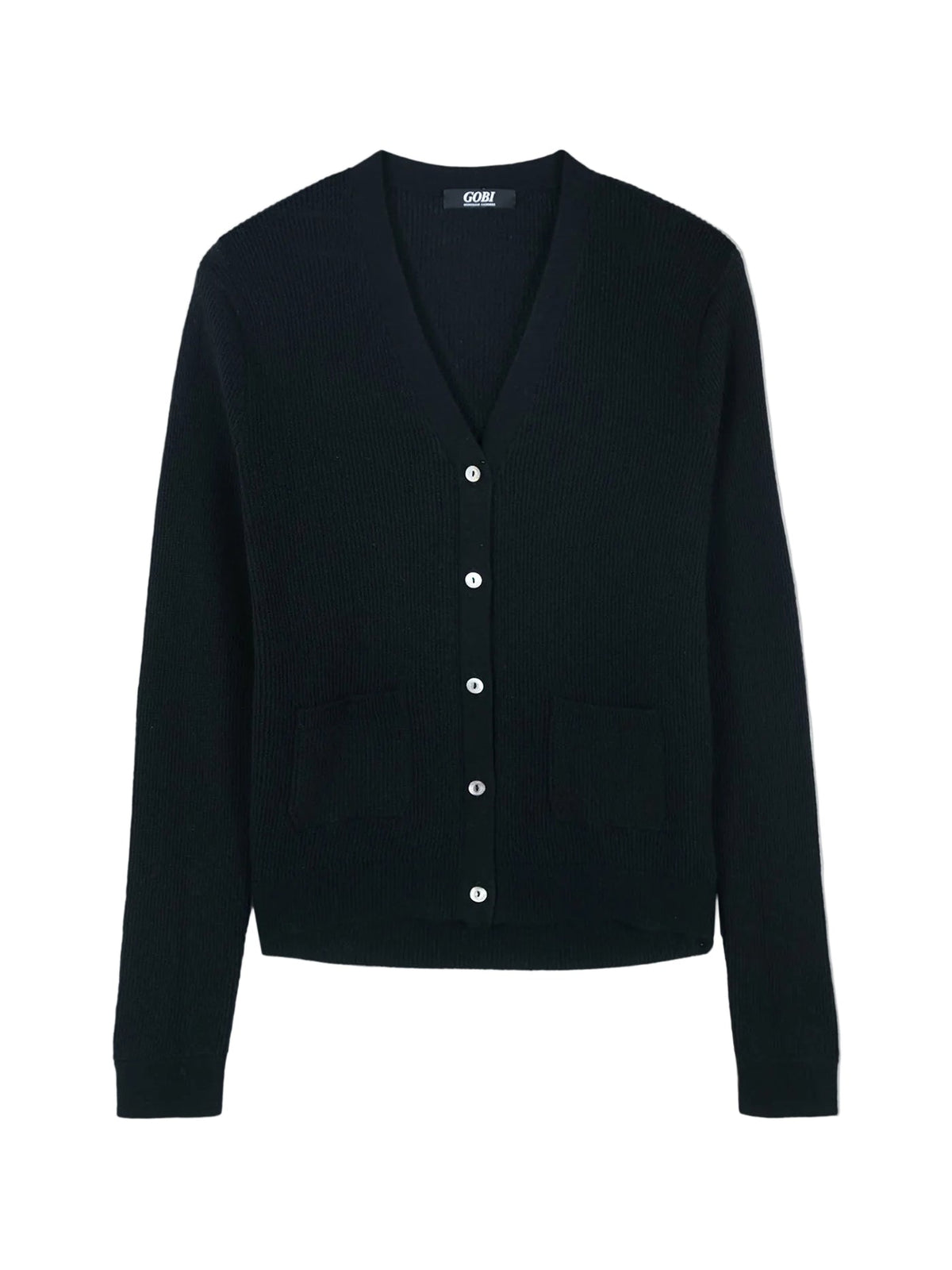 Lightweight Cashmere Cardigan — Black
