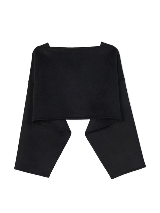 Versatile Cashmere Poncho — Black