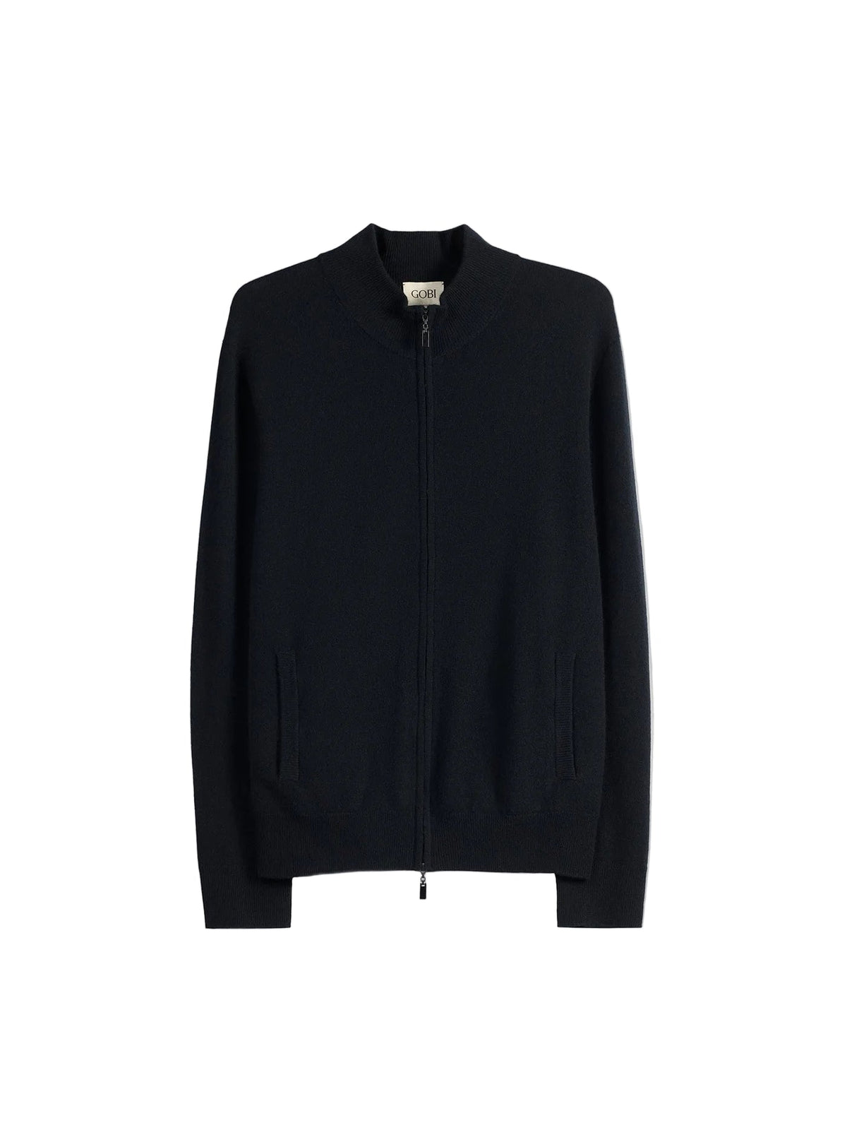 Timeless Cashmere Full-zip Cardigan — Black