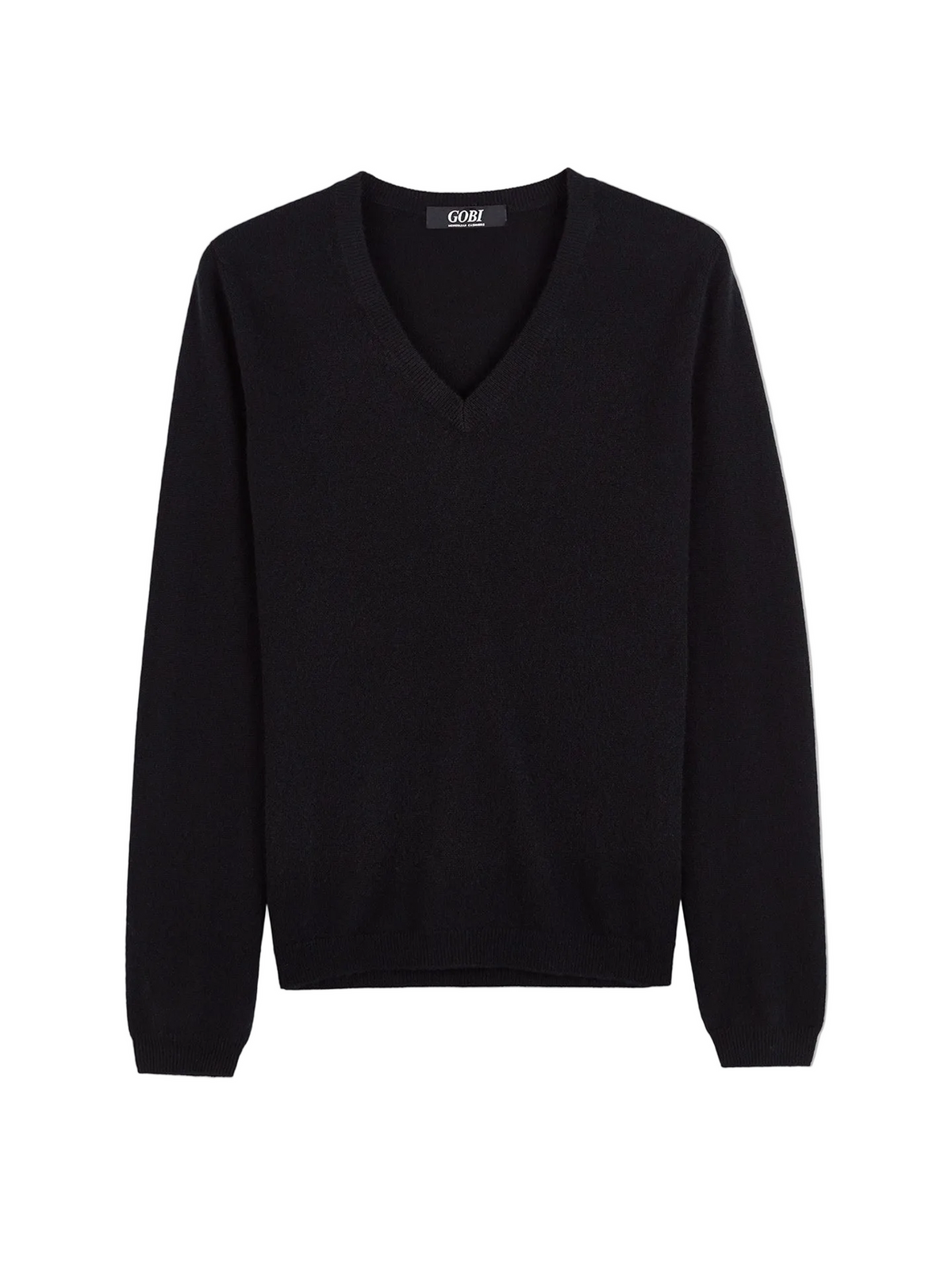 Essential Cashmere V-neck Sweater — Black