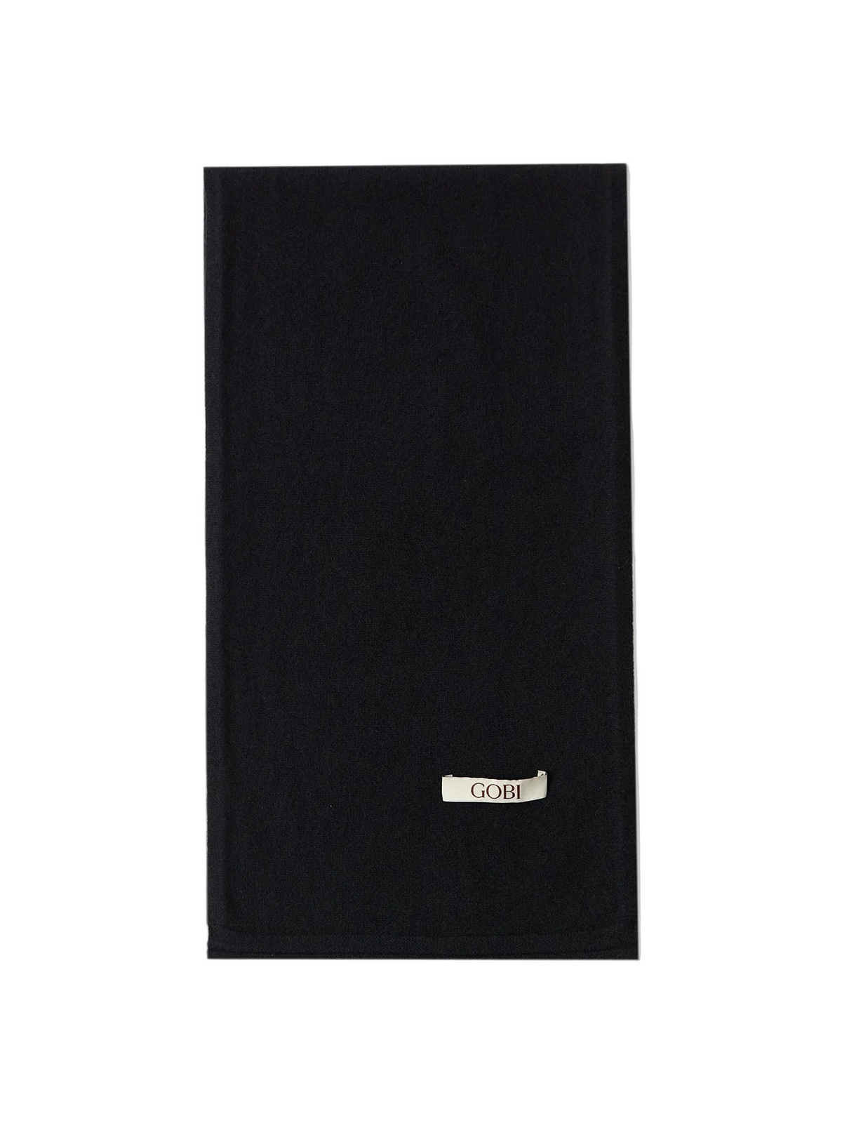 Cashmere Jersey Knit Scarf — Black