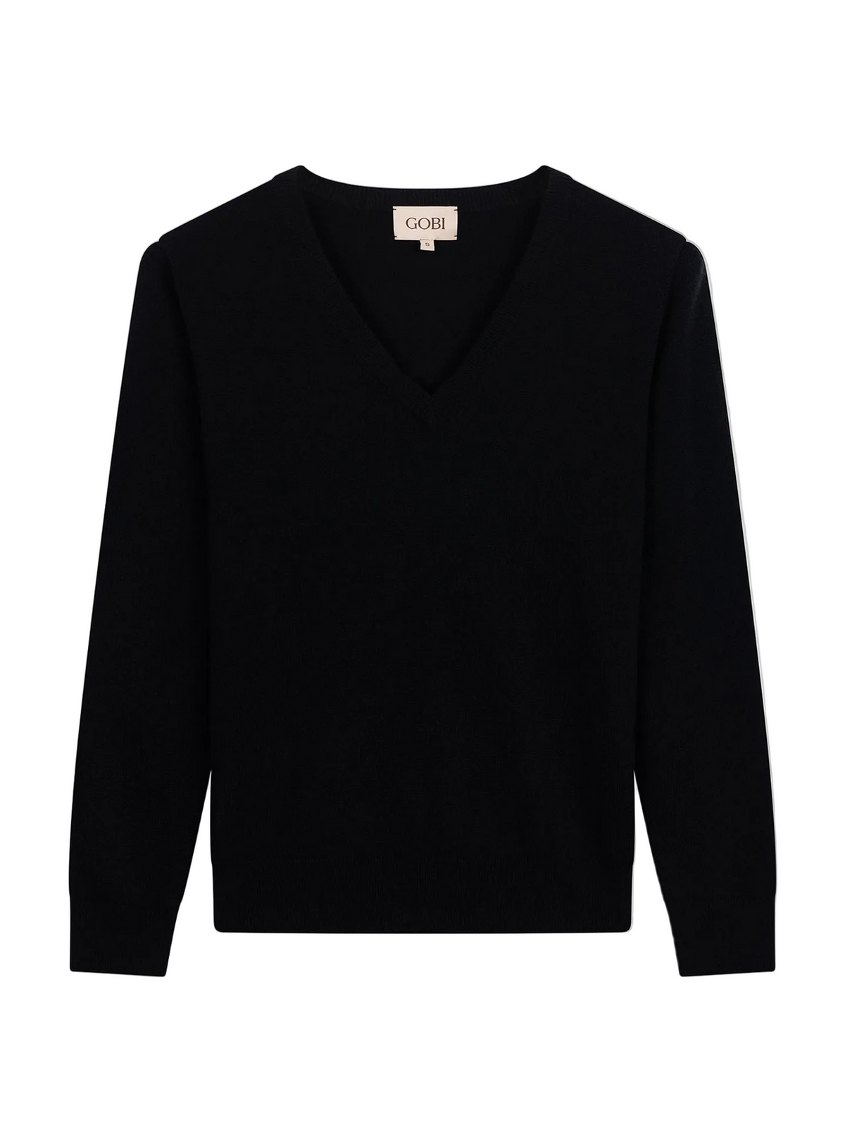 Timeless Cashmere V-neck Sweater — Black
